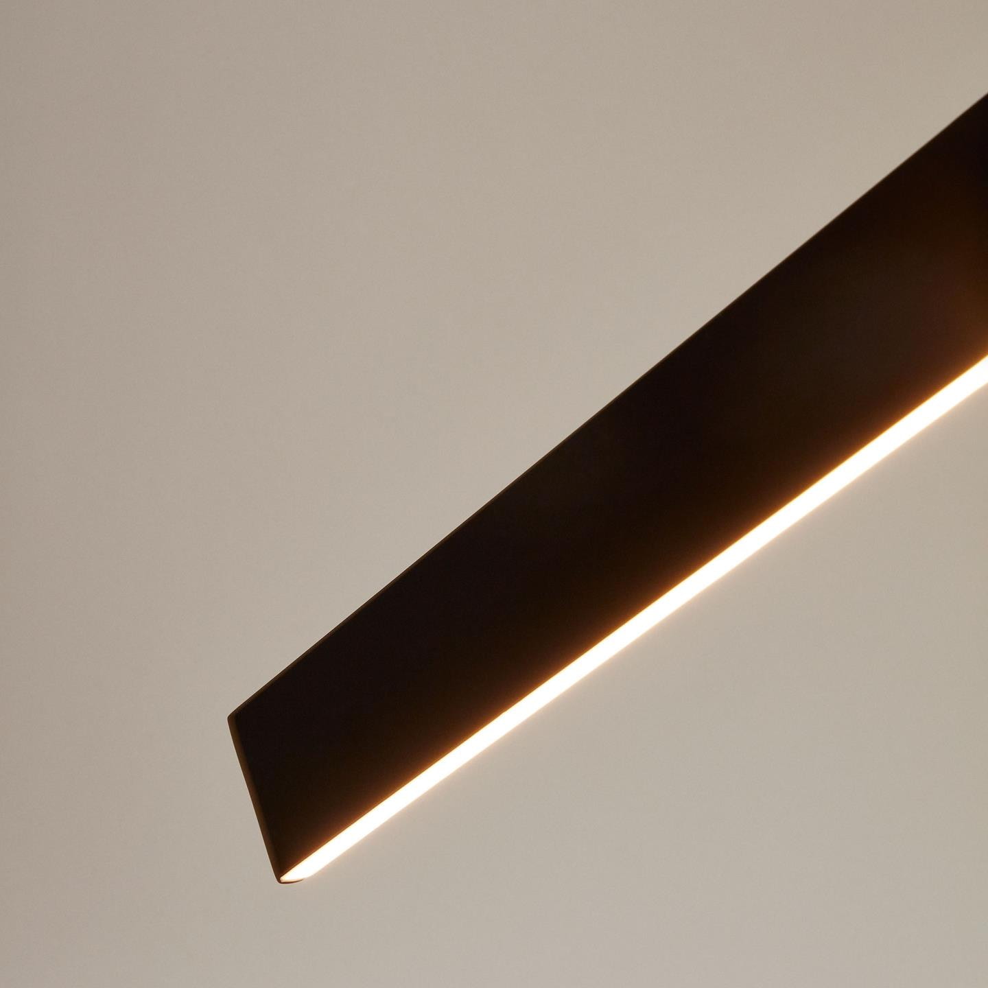 Kave Home Hanglamp 'Boadella' LED-balk, 100cm, kleur Zwart