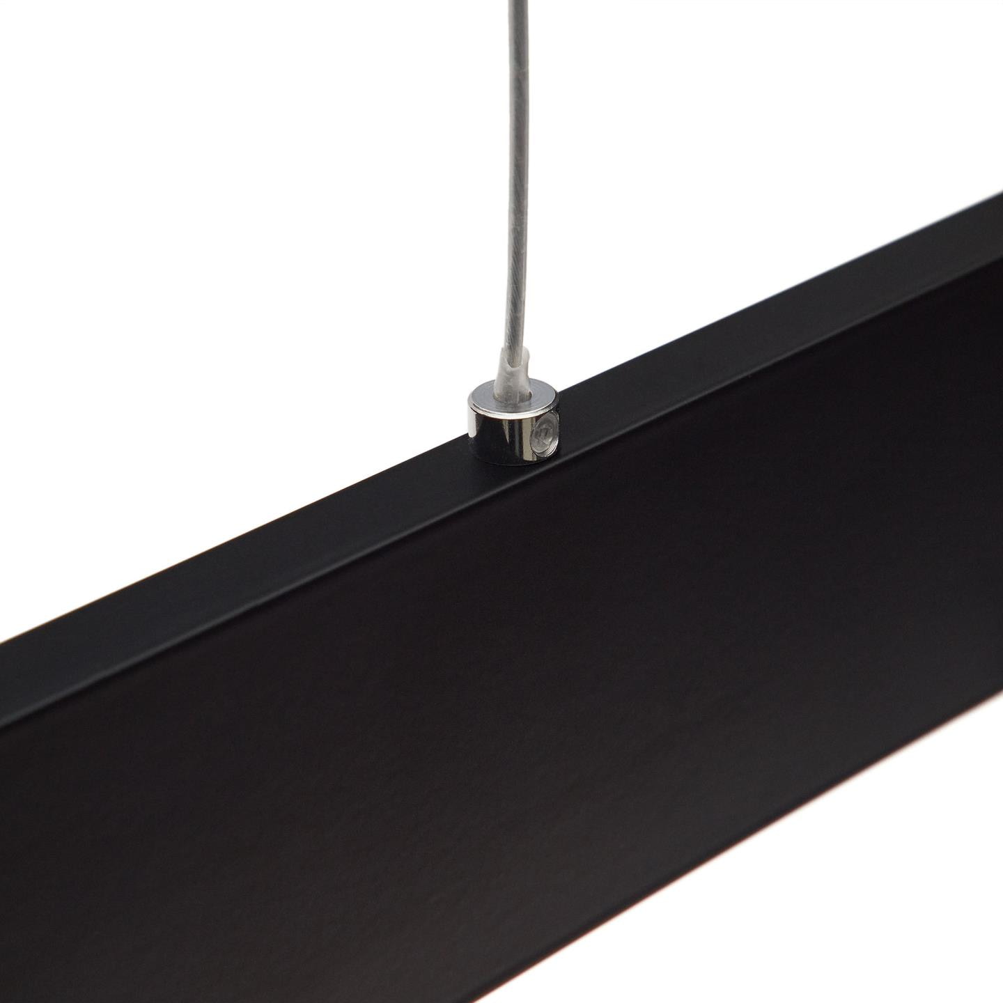 Kave Home Hanglamp 'Boadella' LED-balk, 100cm, kleur Zwart
