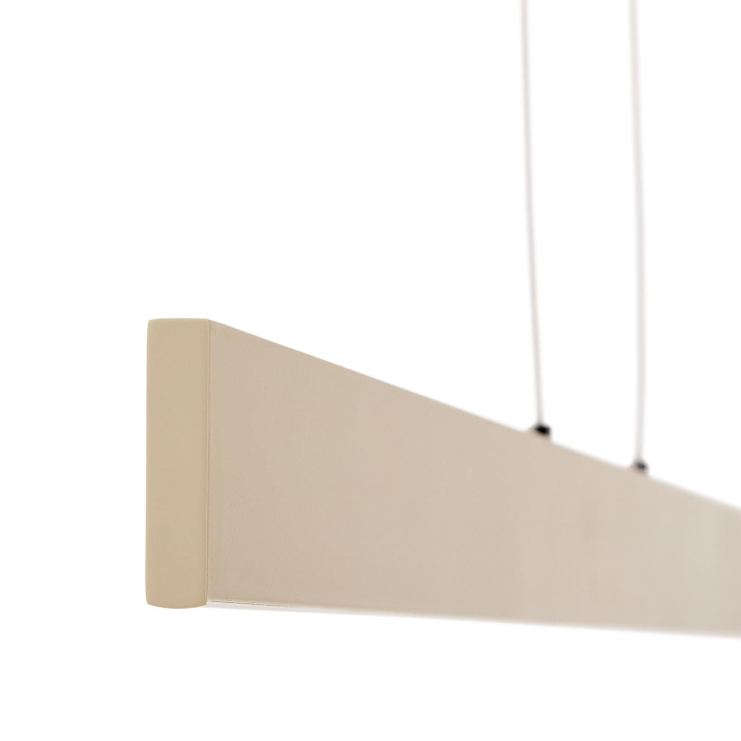 Kave Home Hanglamp 'Boadella' LED-balk, 100cm, kleur Beige
