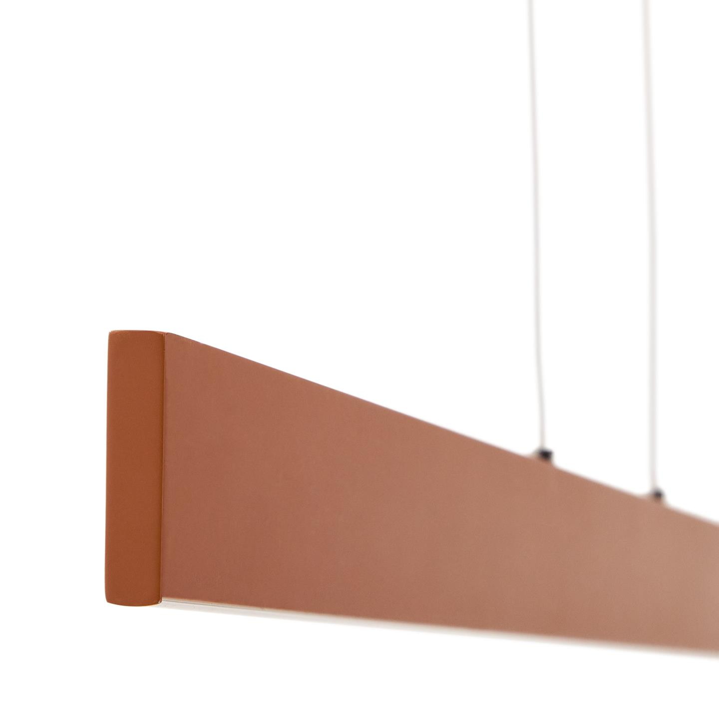 Kave Home Hanglamp 'Boadella' LED-balk, 100cm, kleur Terracotta