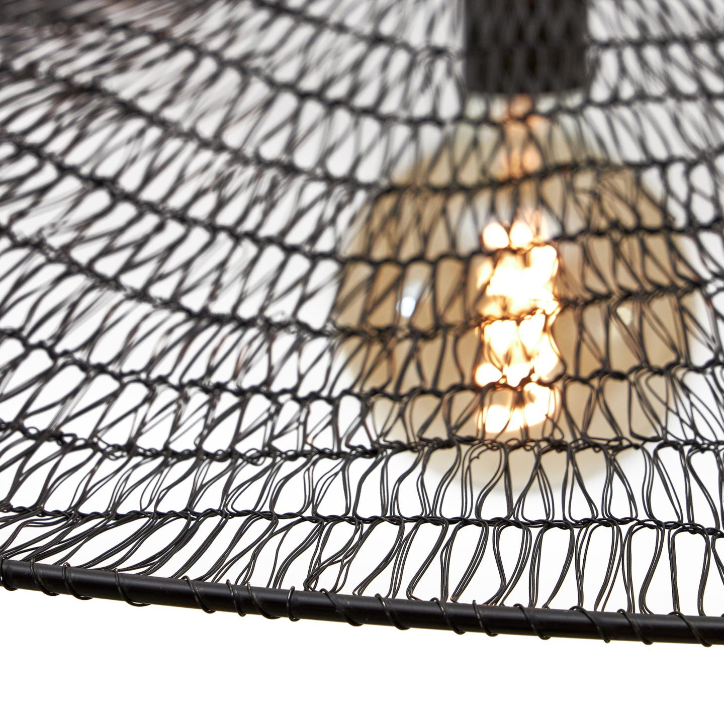 Kave Home Hanglamp 'Makai' 100cm, kleur Zwart