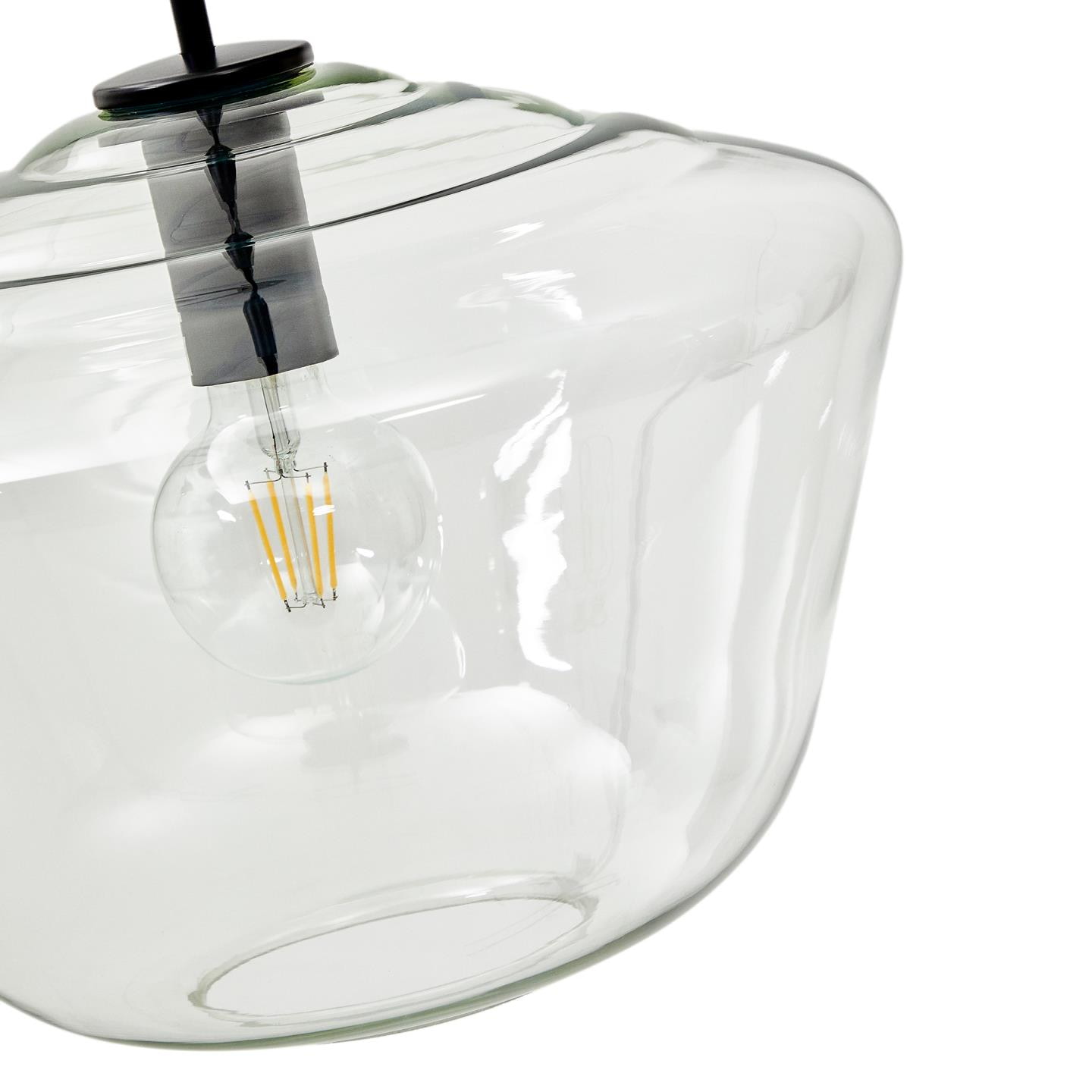 Kave Home Hanglamp 'Mao' Glas, Ø34cm