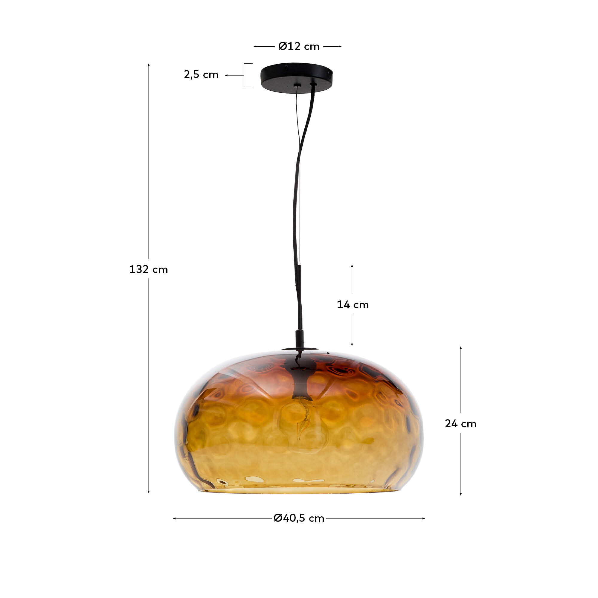 Kave Home Hanglamp 'Balma' 40cm, kleur Bruin