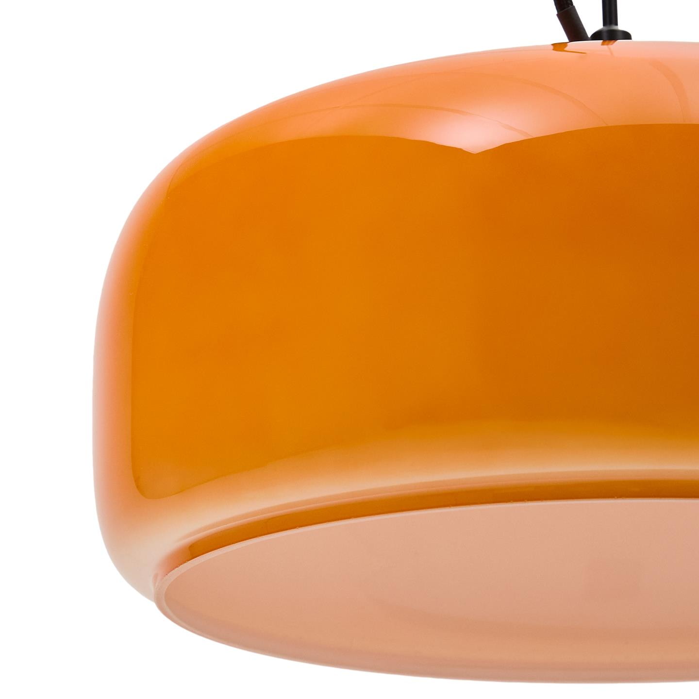 Kave Home Hanglamp 'Reig' 38cm, kleur Oranje