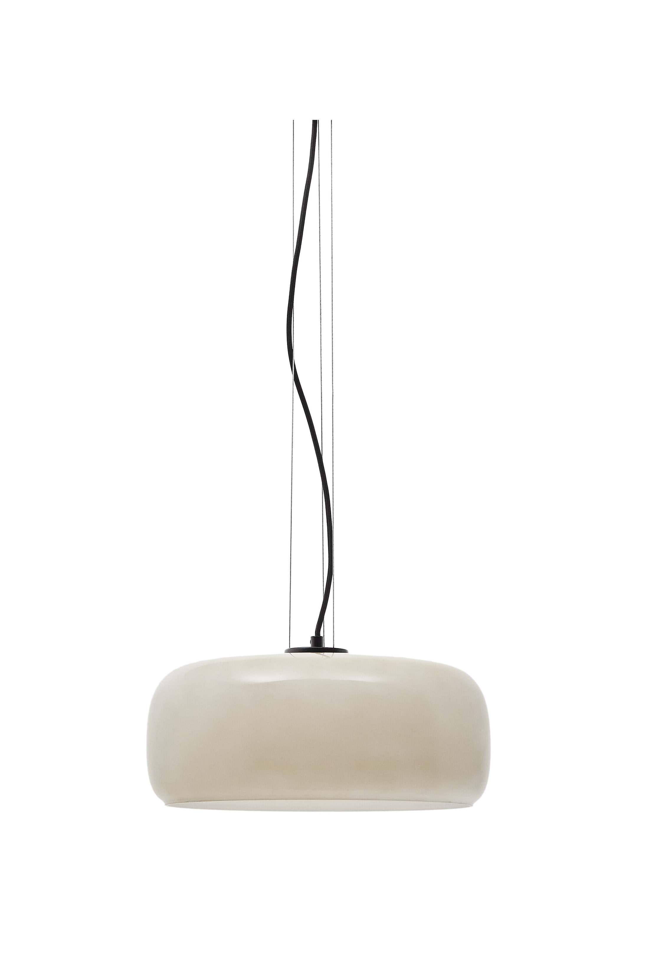 Kave Home Hanglamp 'Reig' Glas, 38cm, kleur Beige