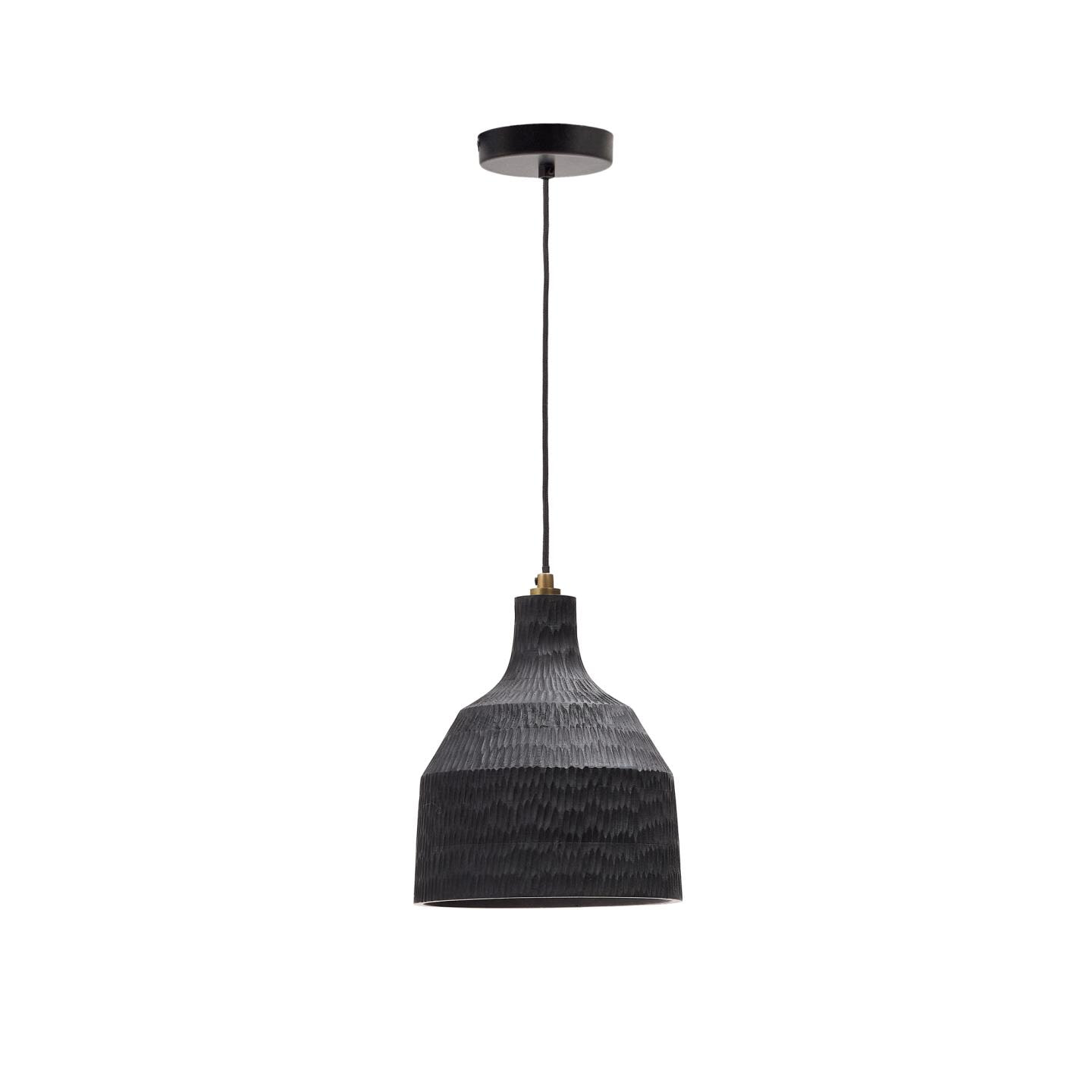 Kave Home Hanglamp Amire Mangohout - Zwart