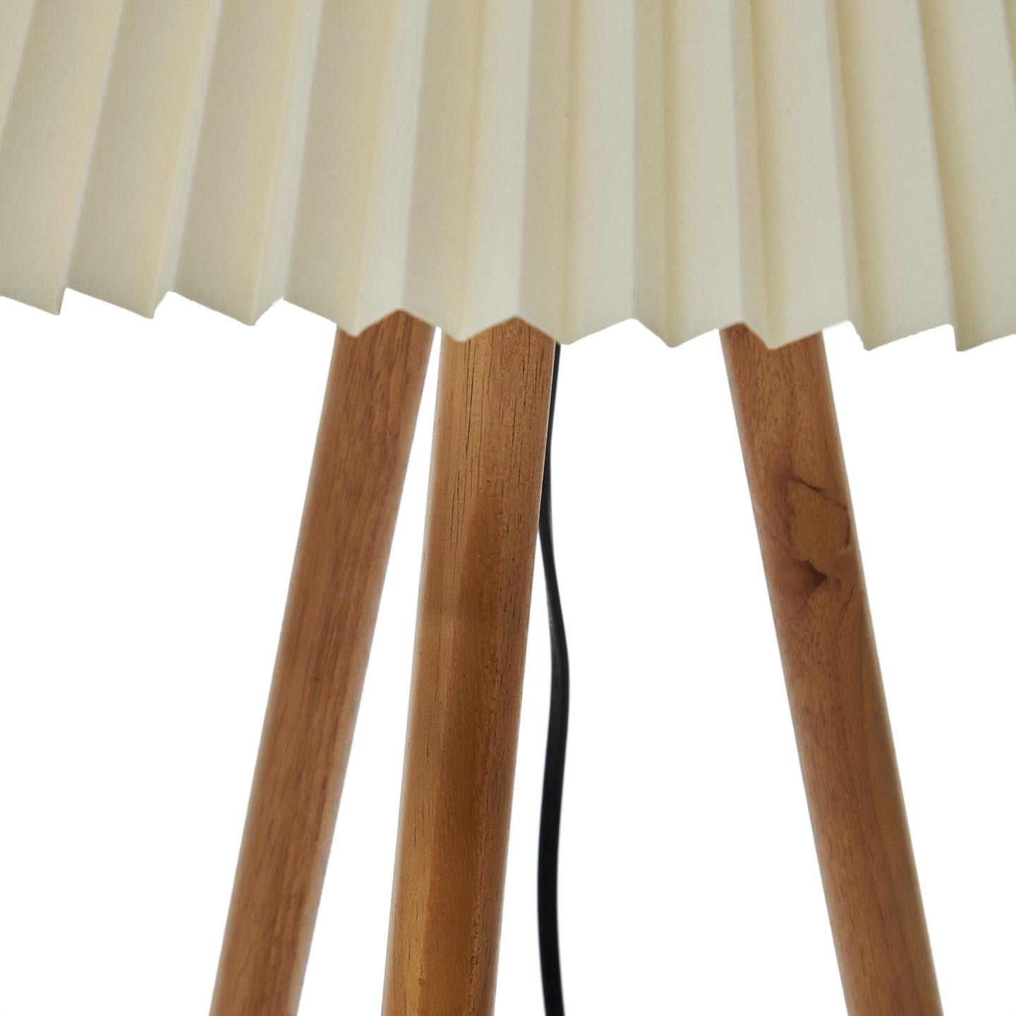 Kave Home Vloerlamp 'Benicarlo' Rubberhout, 149cm hoog
