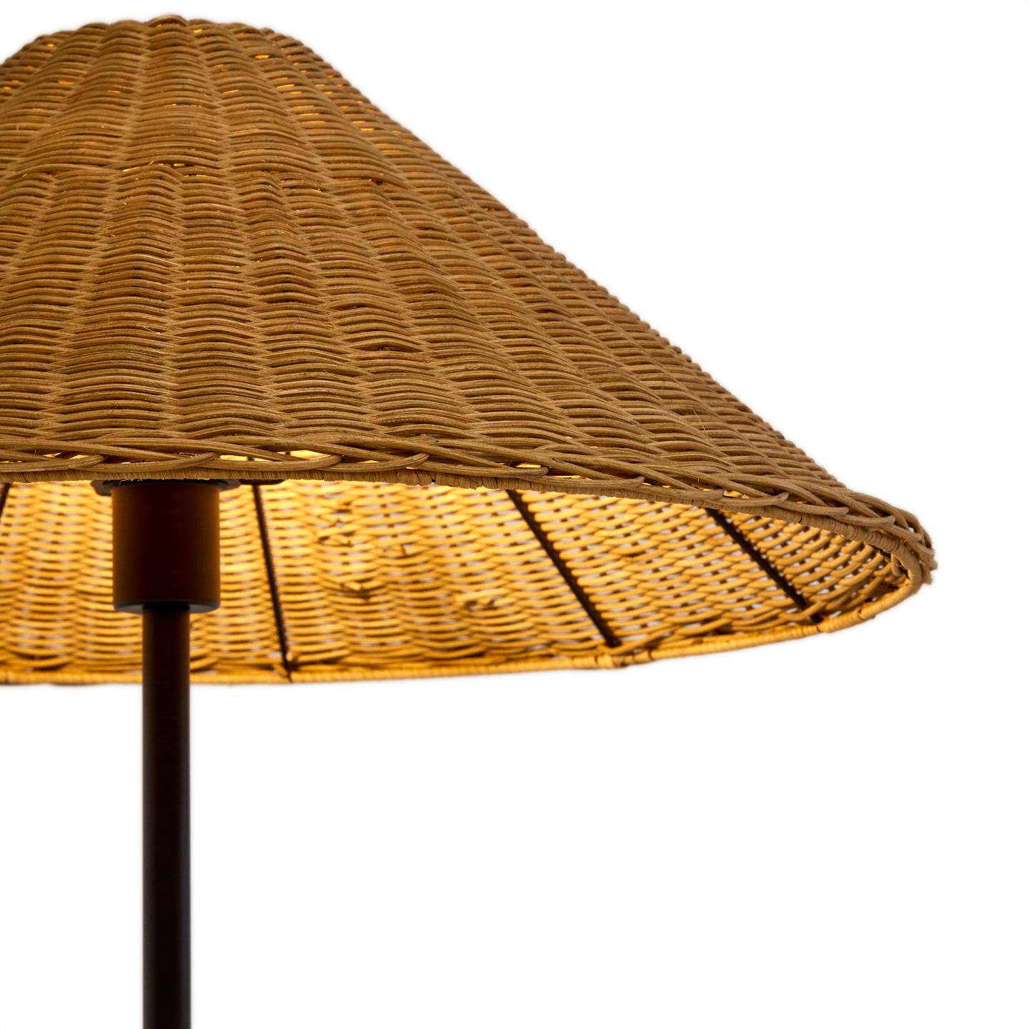 Kave Home Vloerlamp 'Urania' 154cm, Rotan