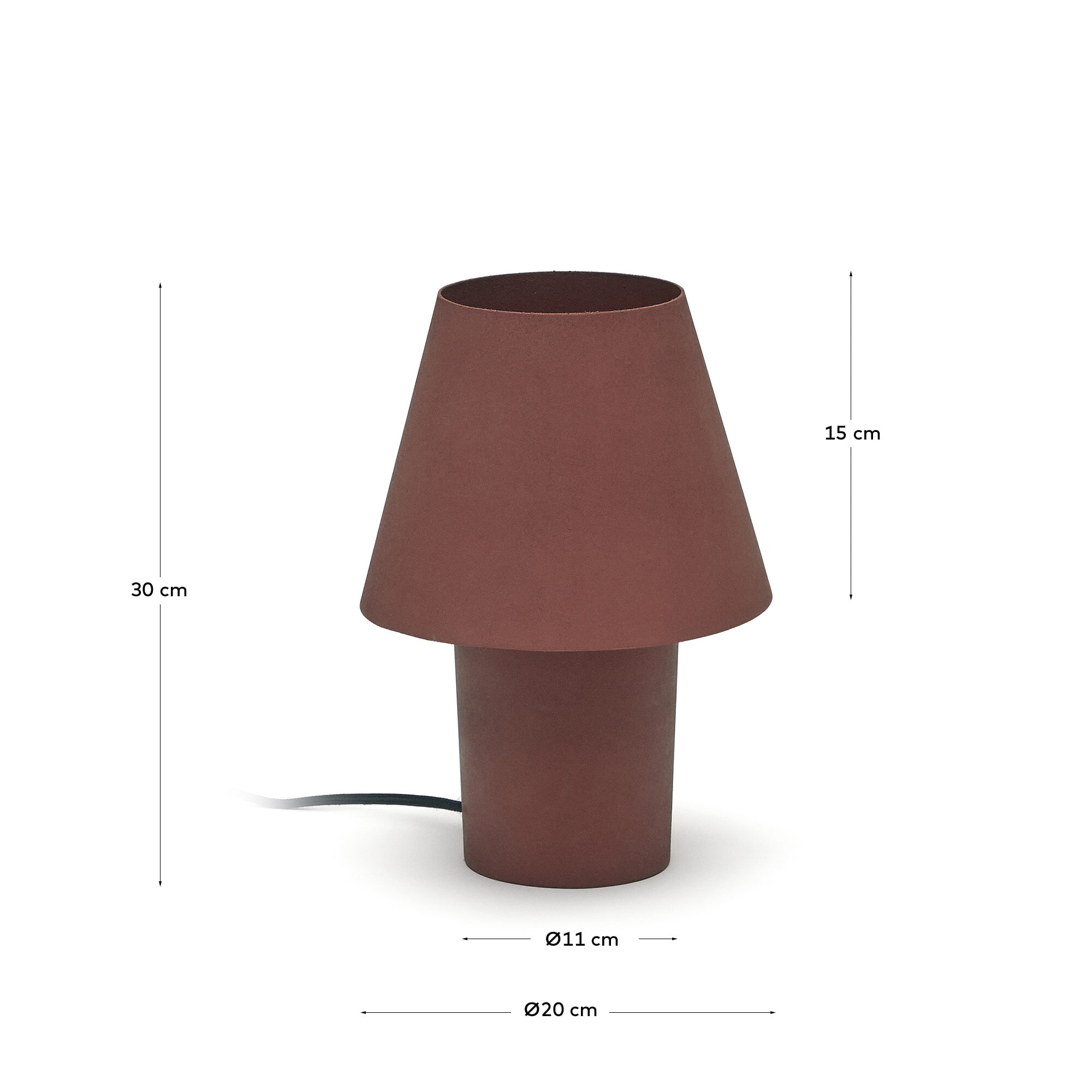Kave Home Tafellamp 'Canapost' Terracotta look, 30cm hoog
