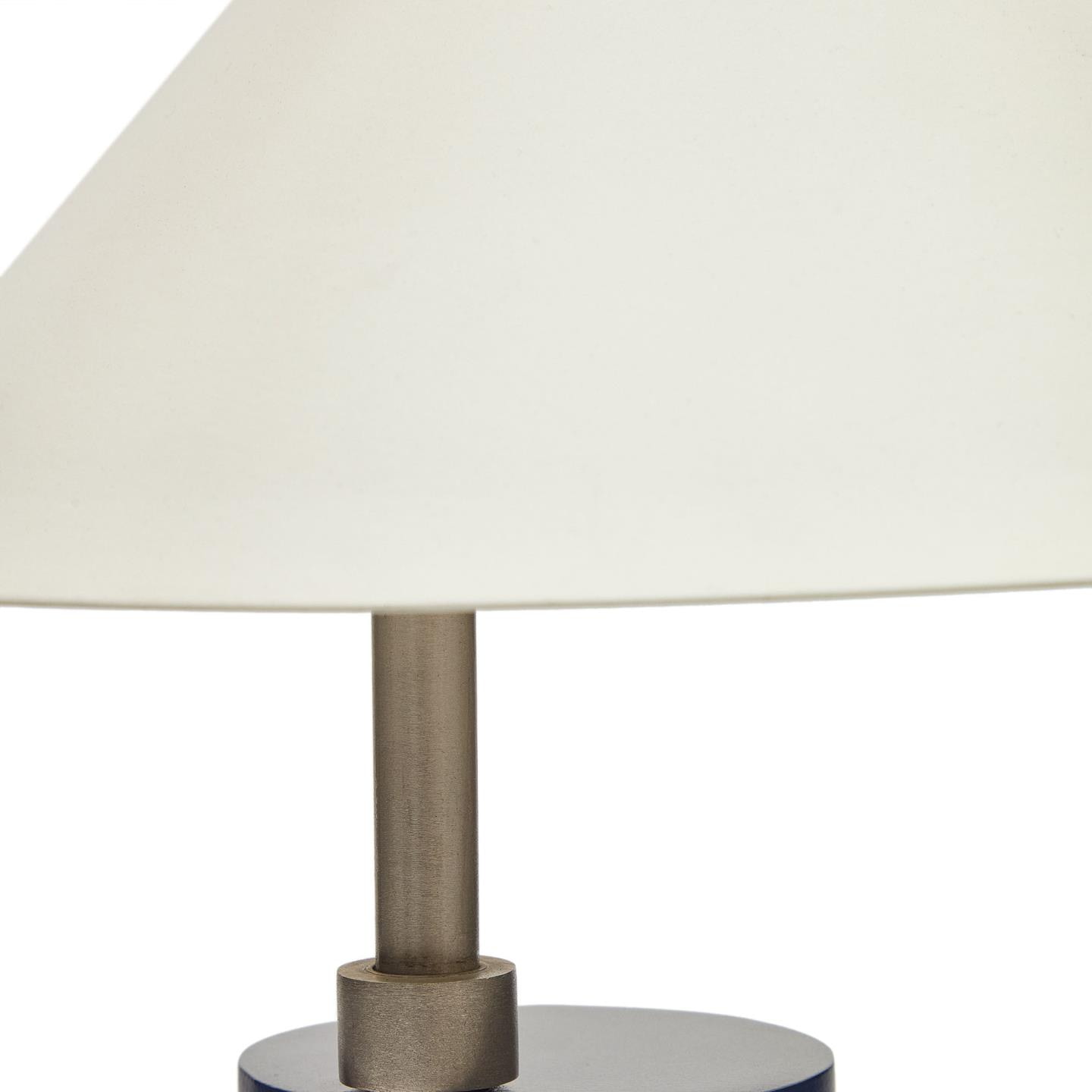 Kave Home Tafellamp 'Shiva' 42cm hoog, kleur Donkerblauw/Wit
