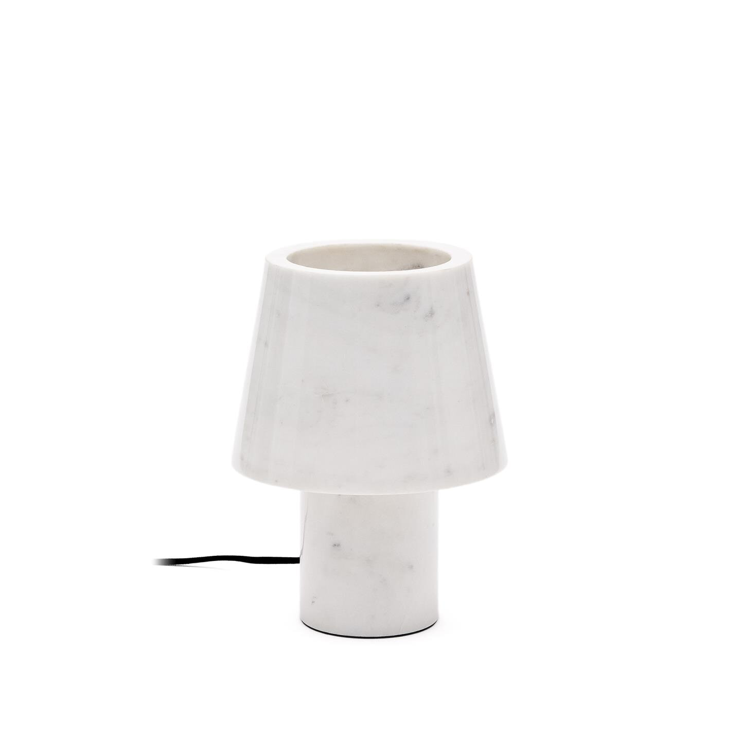 Kave Home Tafellamp Alaro Marmer, 27cm hoog - Wit