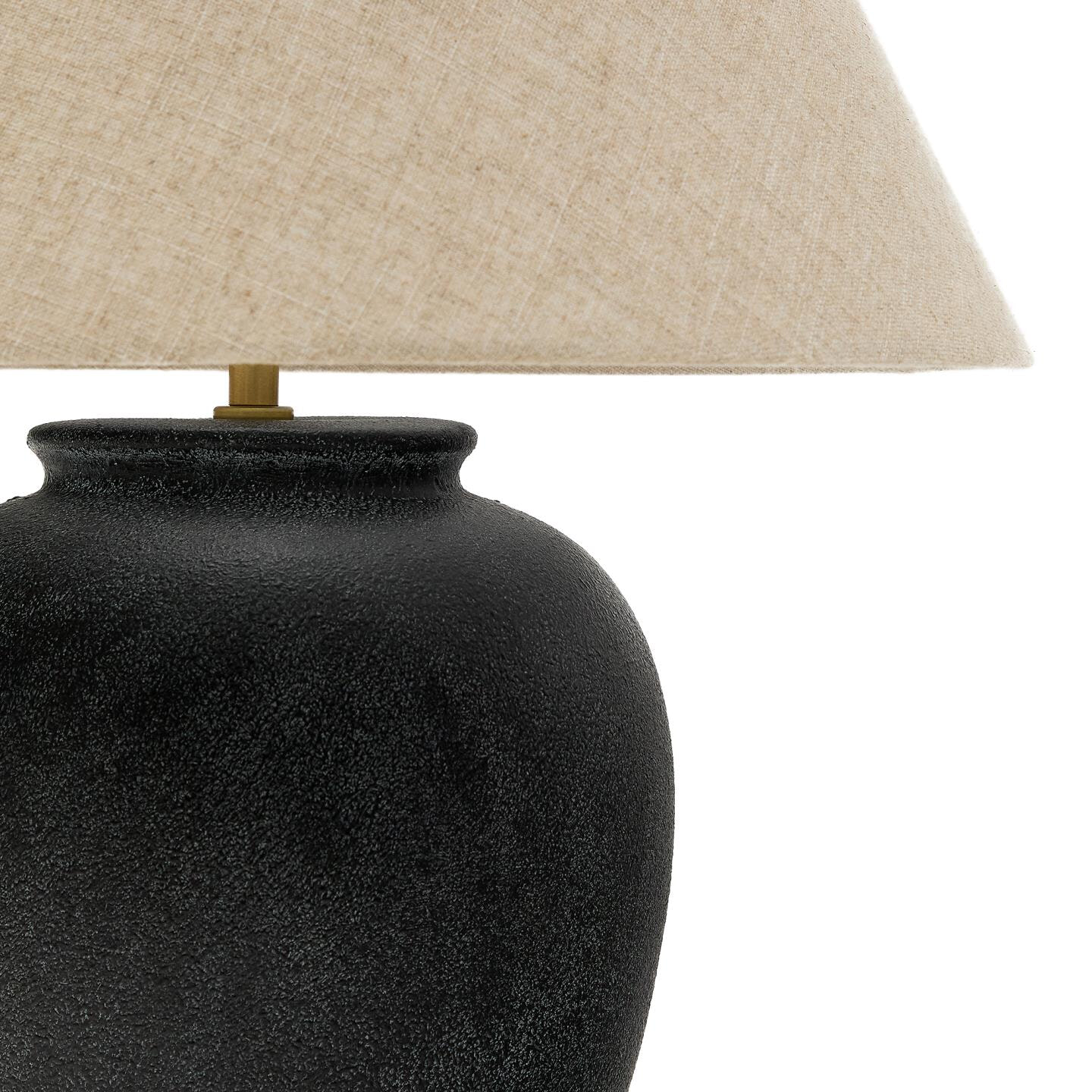 Kave Home Tafellamp 'Mercadal' Keramiek en linnen (incl. kap)