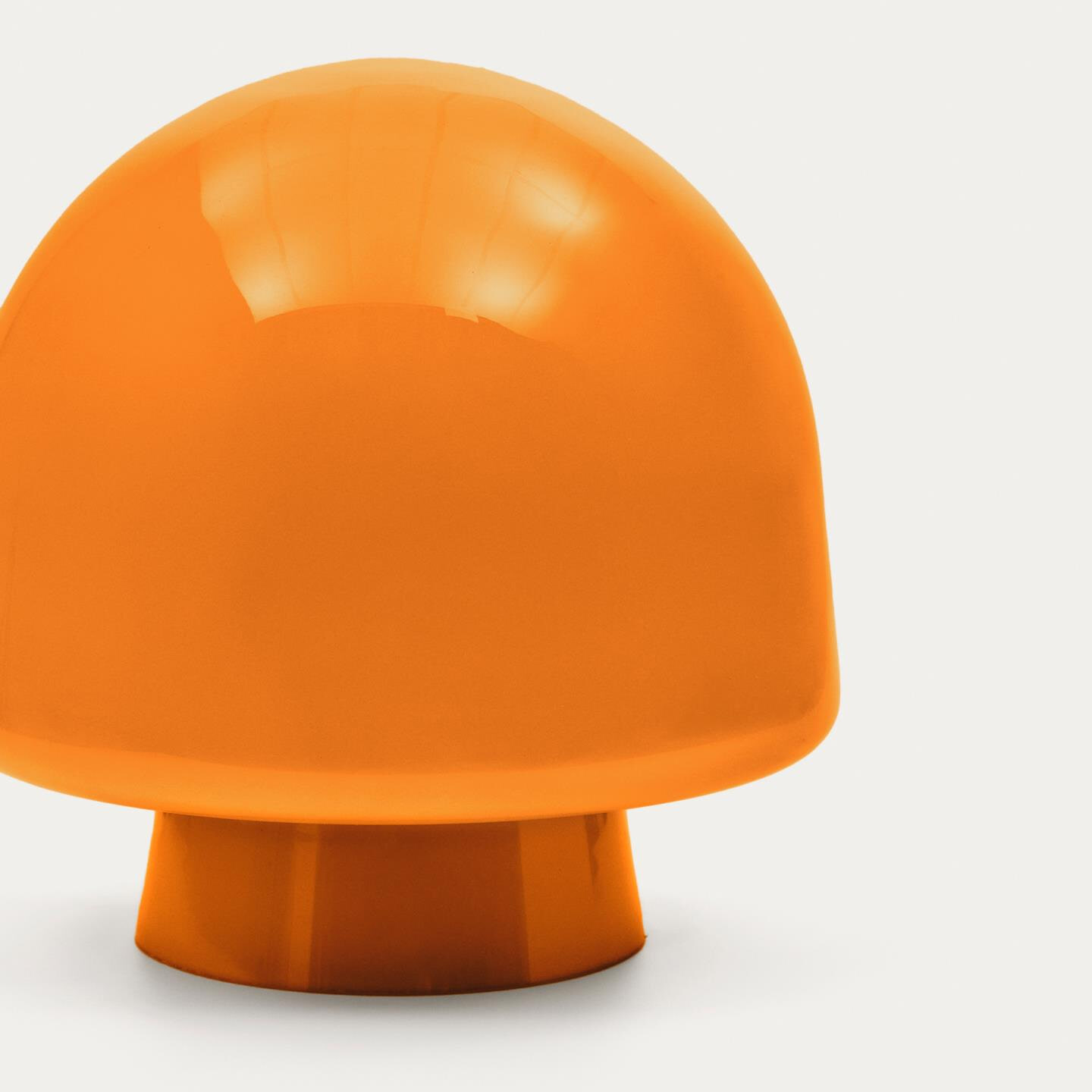 Kave Home Tafellamp 'Reig' Glas, 20cm, kleur Oranje
