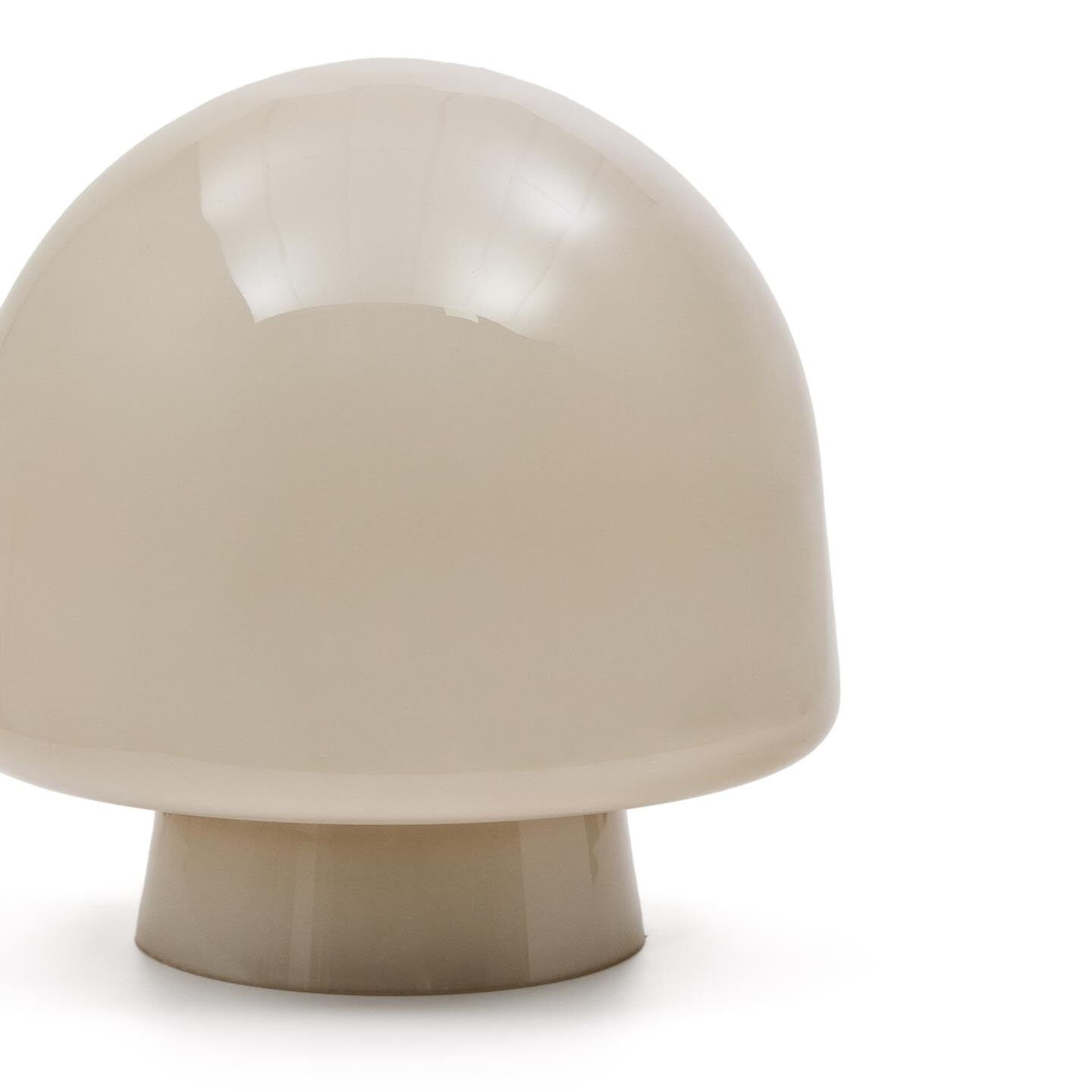 Kave Home Tafellamp 'Reig' Glas, 20cm, kleur Beige