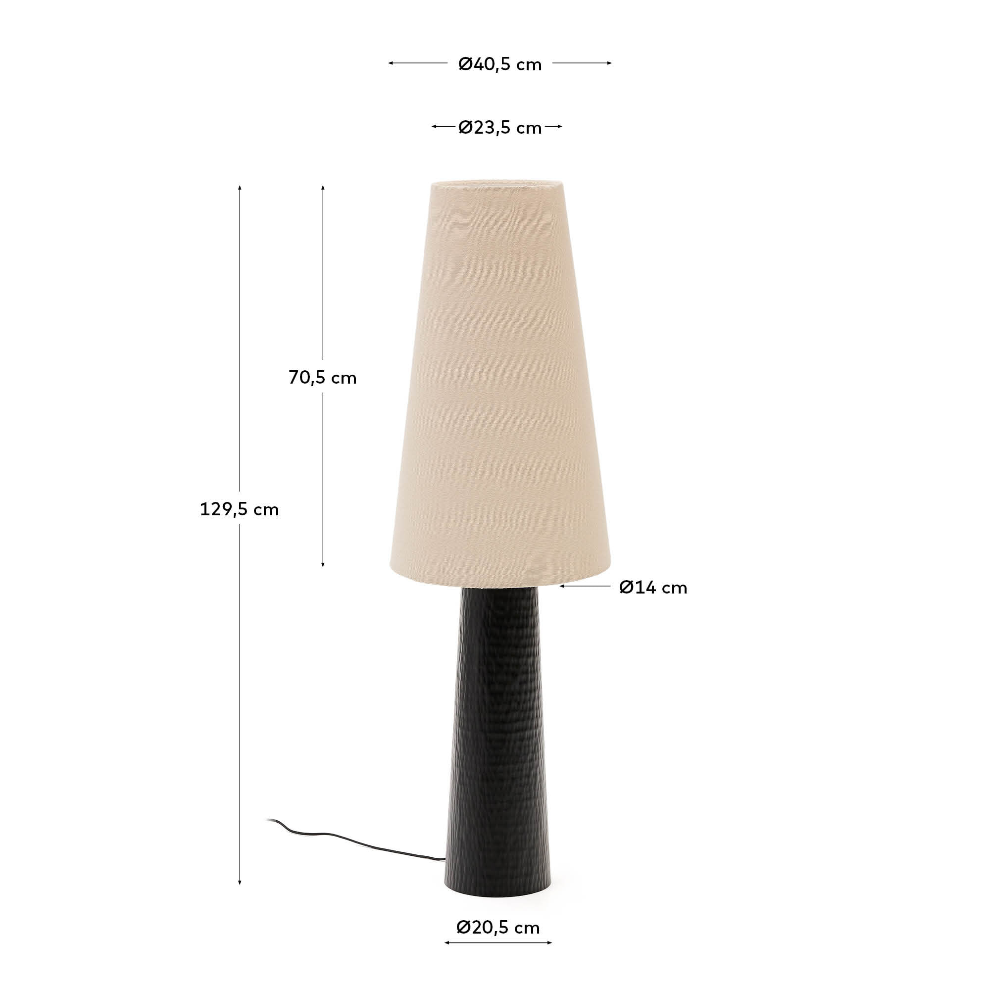 Kave Home Vloerlamp 'Senni' 130cm