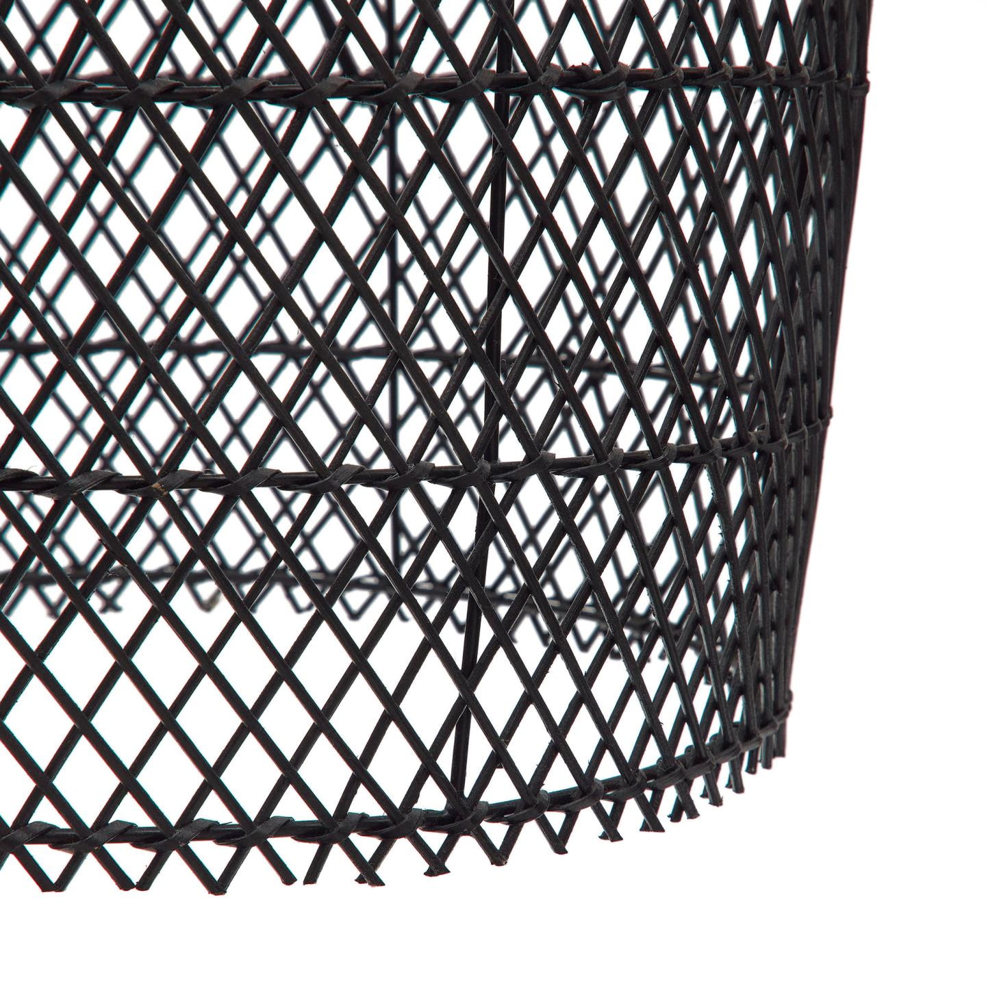 Kave Home Lampenkap 'Domitila' Rotan, Ø44cm, kleur Zwart
