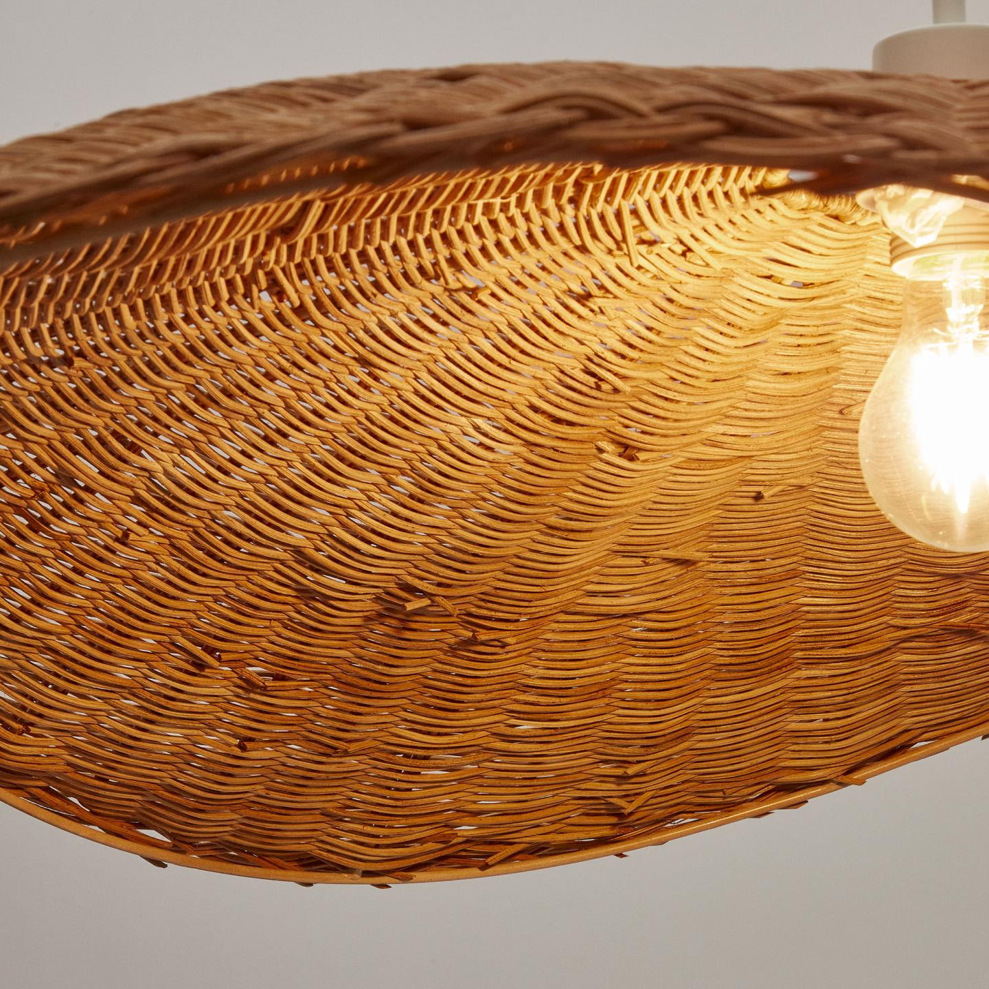 Kave Home Lampenkap 'Bisbal' Rotan, Ø80cm (excl. fitting)