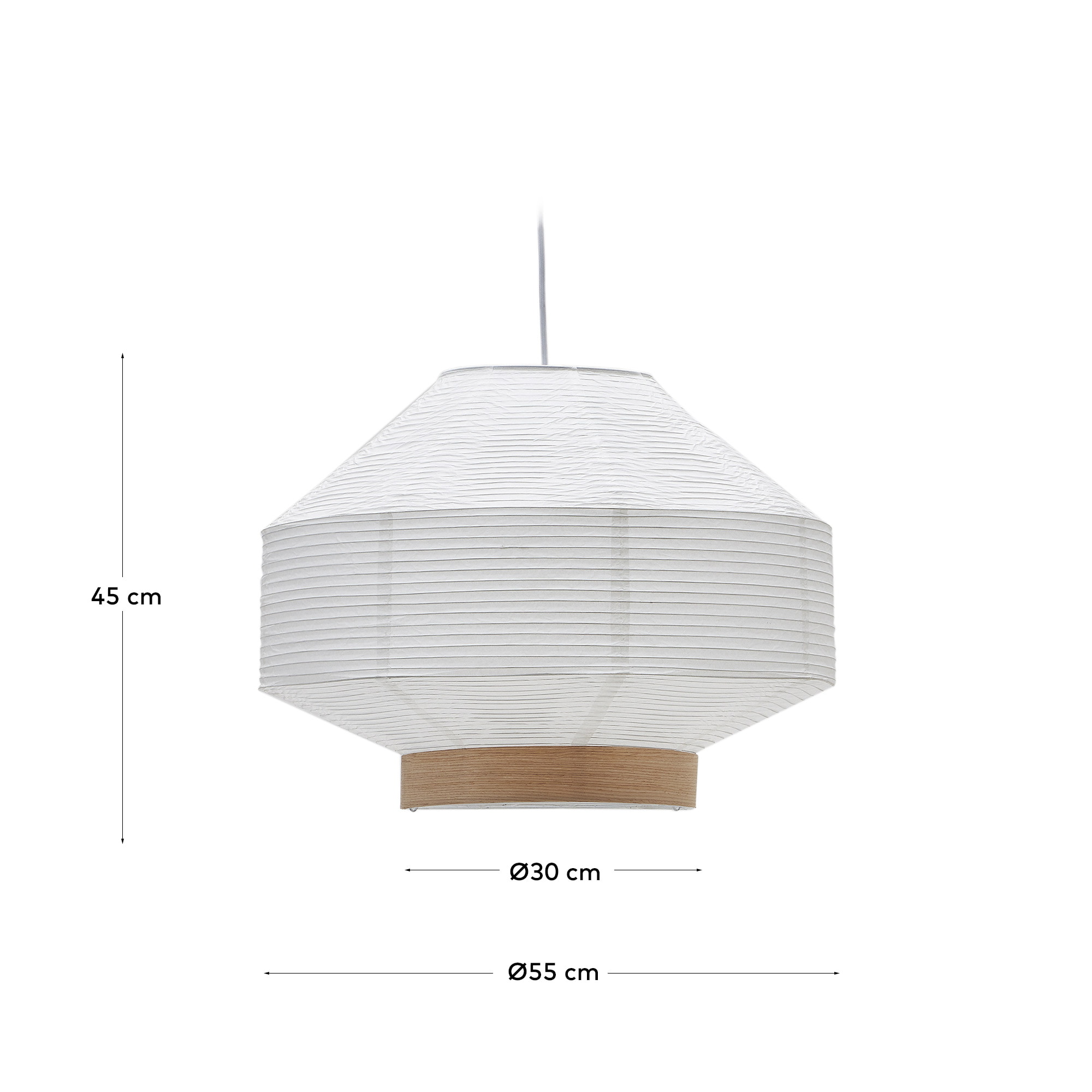 Kave Home Lampenkap 'Hila' Papier, Ø55cm