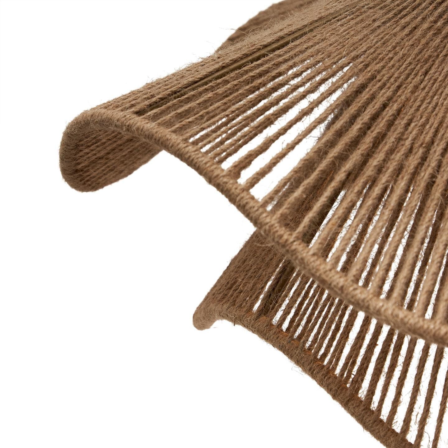 Kave Home Lampenkap 'Pontos' Dubbel, Jute, 50cm