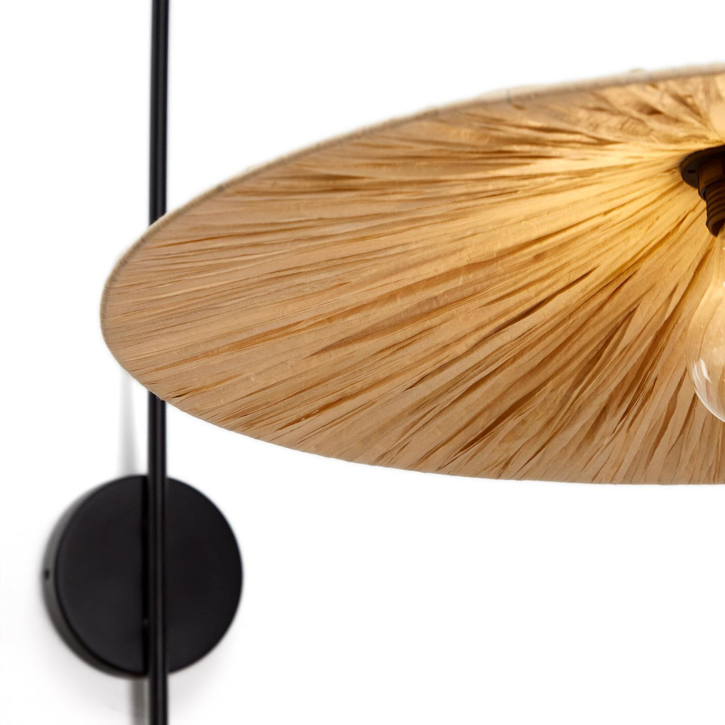 Kave Home Wandlamp 'Rosella' Raffia, kleur Naturel