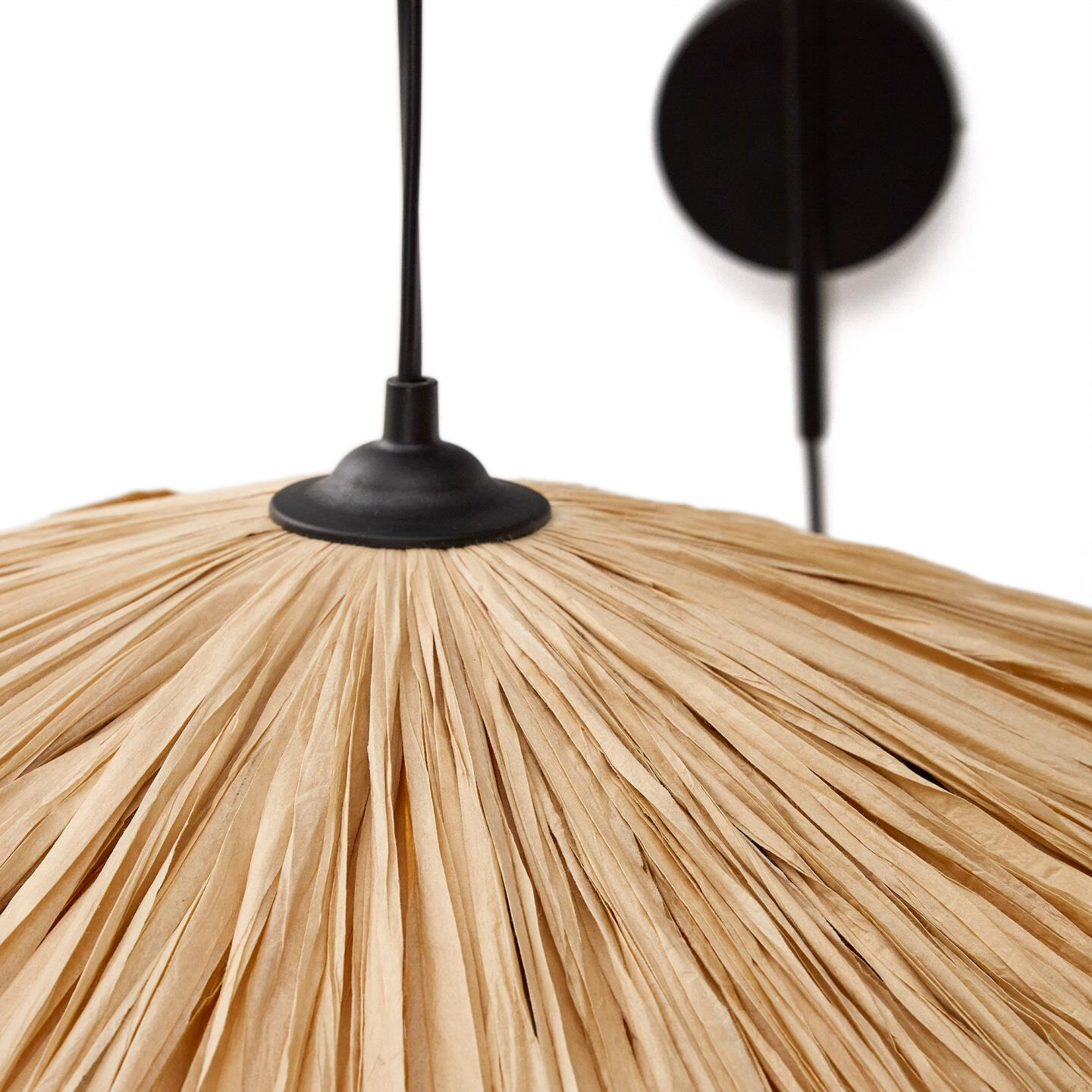 Kave Home Wandlamp 'Rosella' Raffia, kleur Naturel