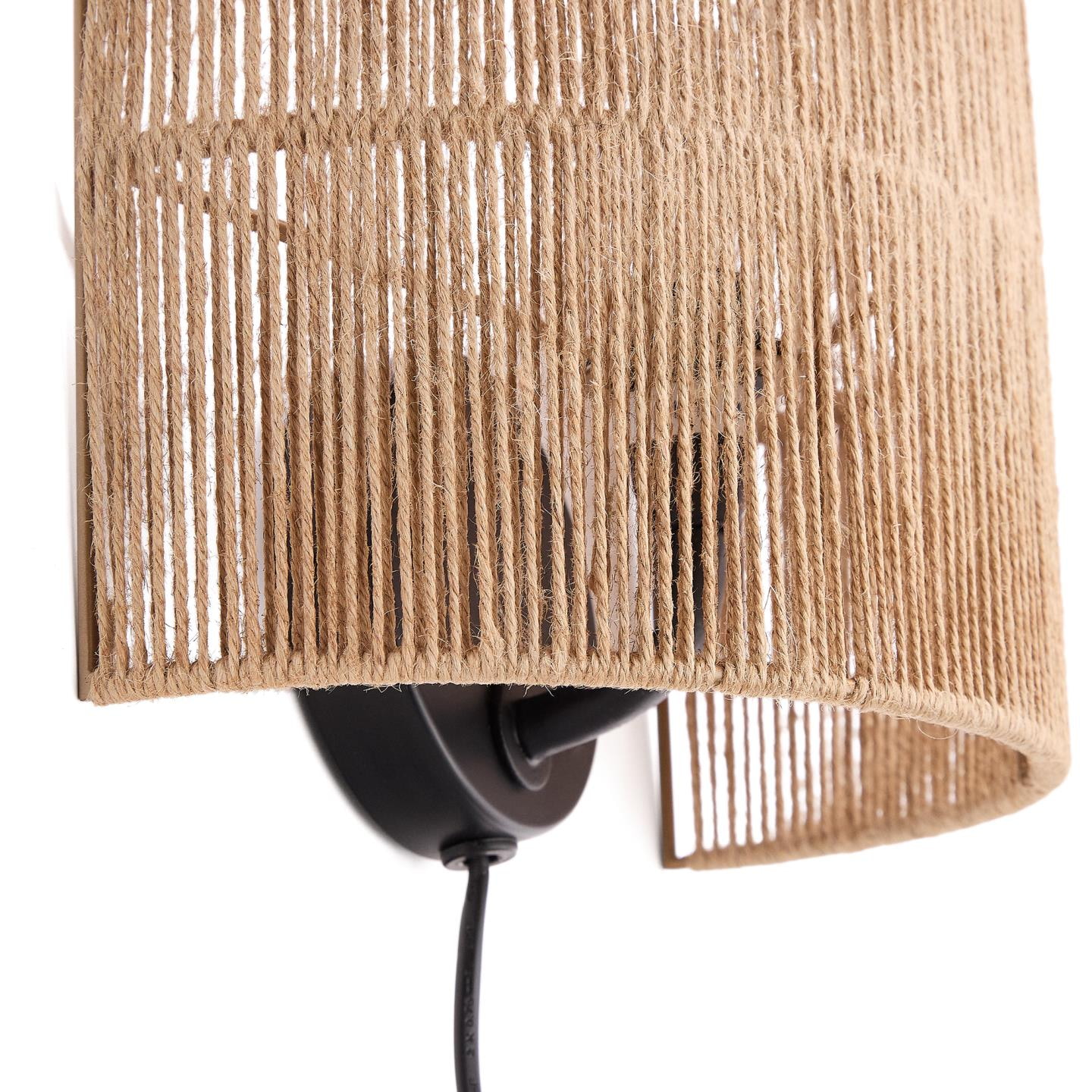 Kave Home Wandlamp 'Canar' Jute, kleur Naturel