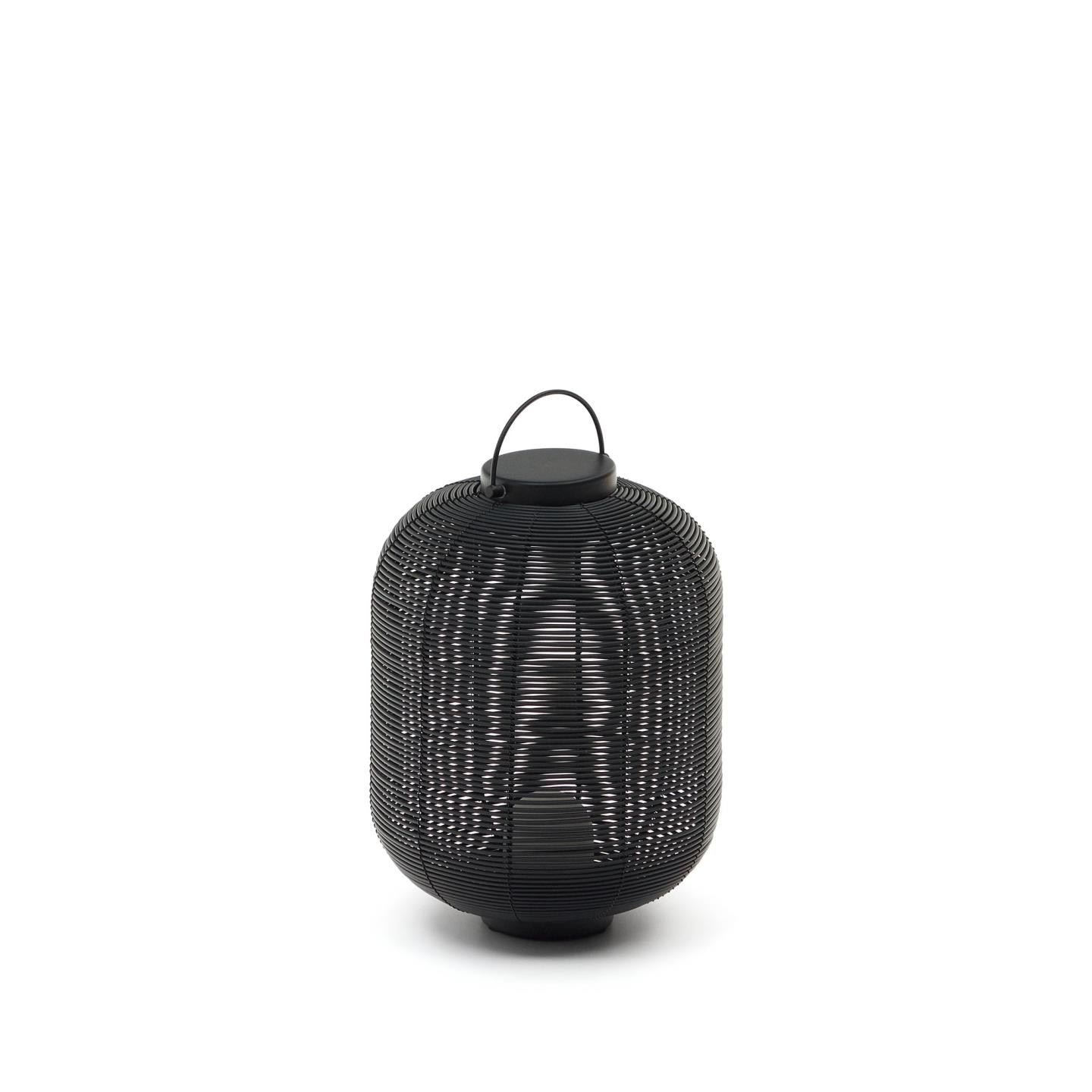 Kave Home Tafellamp 'Saranella' Rotan, 37 cm hoog, kleur Zwart