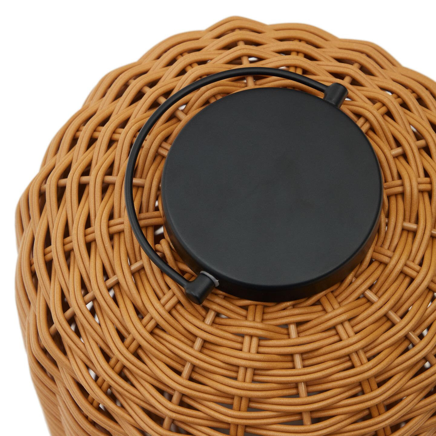 Kave Home Oplaadbare Tafellamp 'Saranella' Rotan, 37cm hoog, kleur Bruin