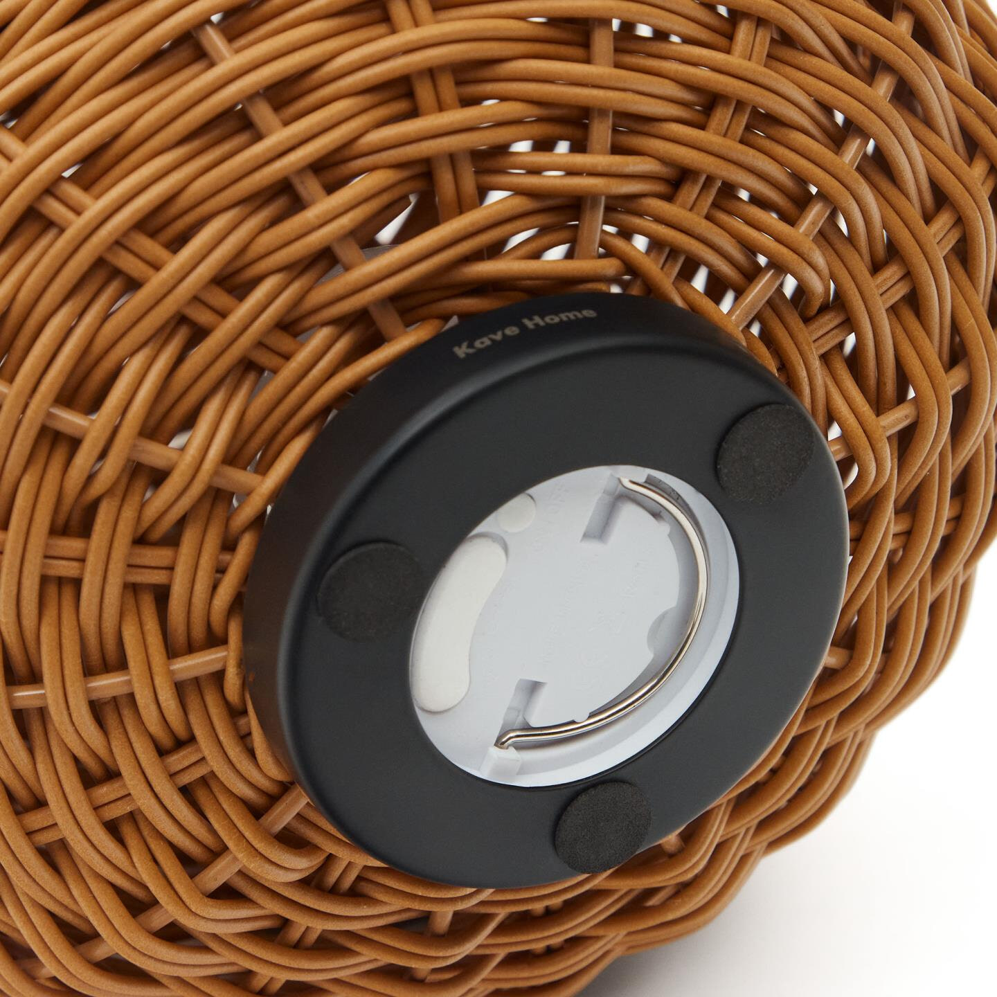 Kave Home Oplaadbare Tafellamp 'Saranella' Rotan, 37cm hoog, kleur Bruin