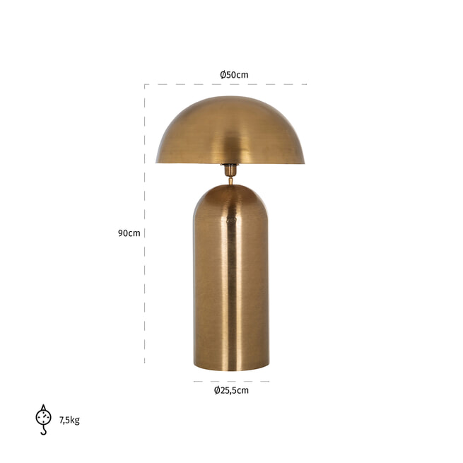 Richmond Tafellamp 'Lana' 90cm, kleur Goud