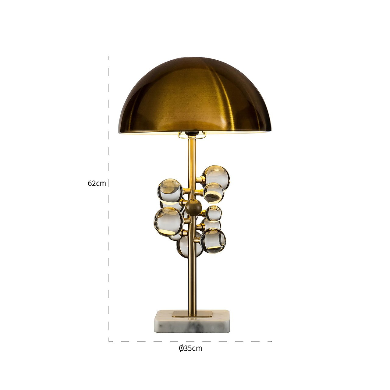Richmond Tafellamp 'Bela' 62cm, kleur Brons