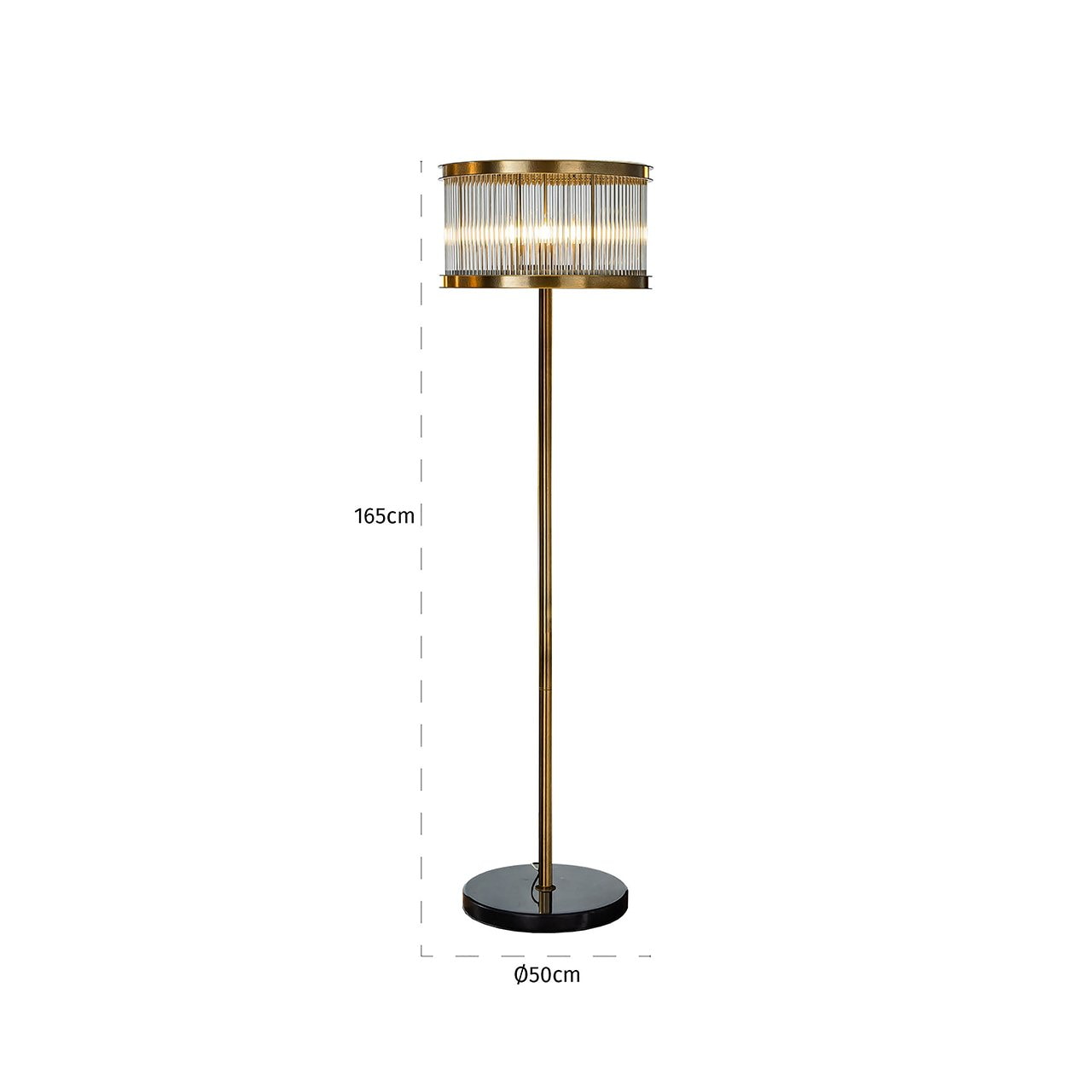 Richmond Vloerlamp 'Nadine' 165cm, kleur Brons
