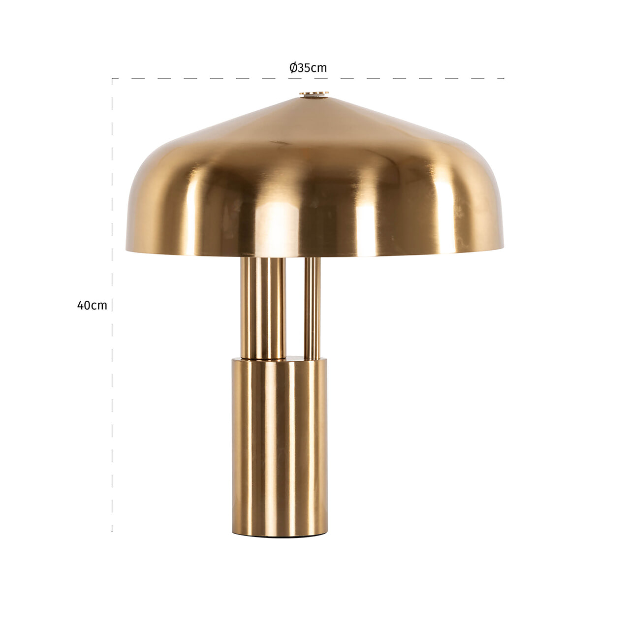 Richmond Tafellamp 'Linzy' 40cm, kleur Brushed Gold