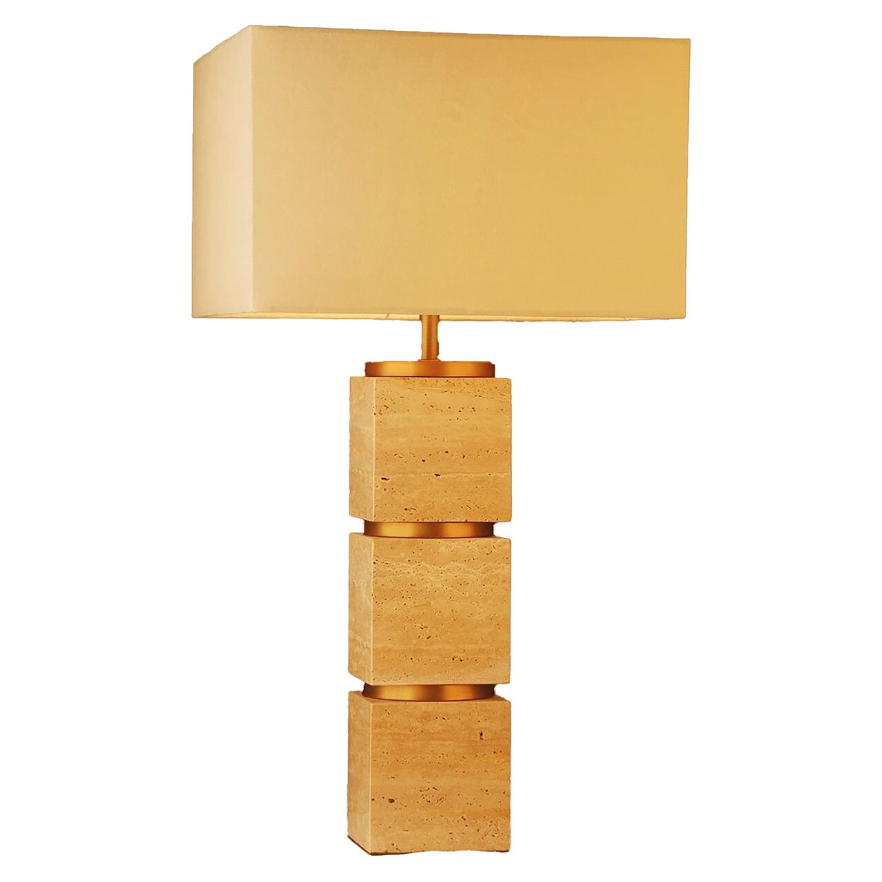Richmond Tafellamp Jaella Travertin, 70cm - Beige