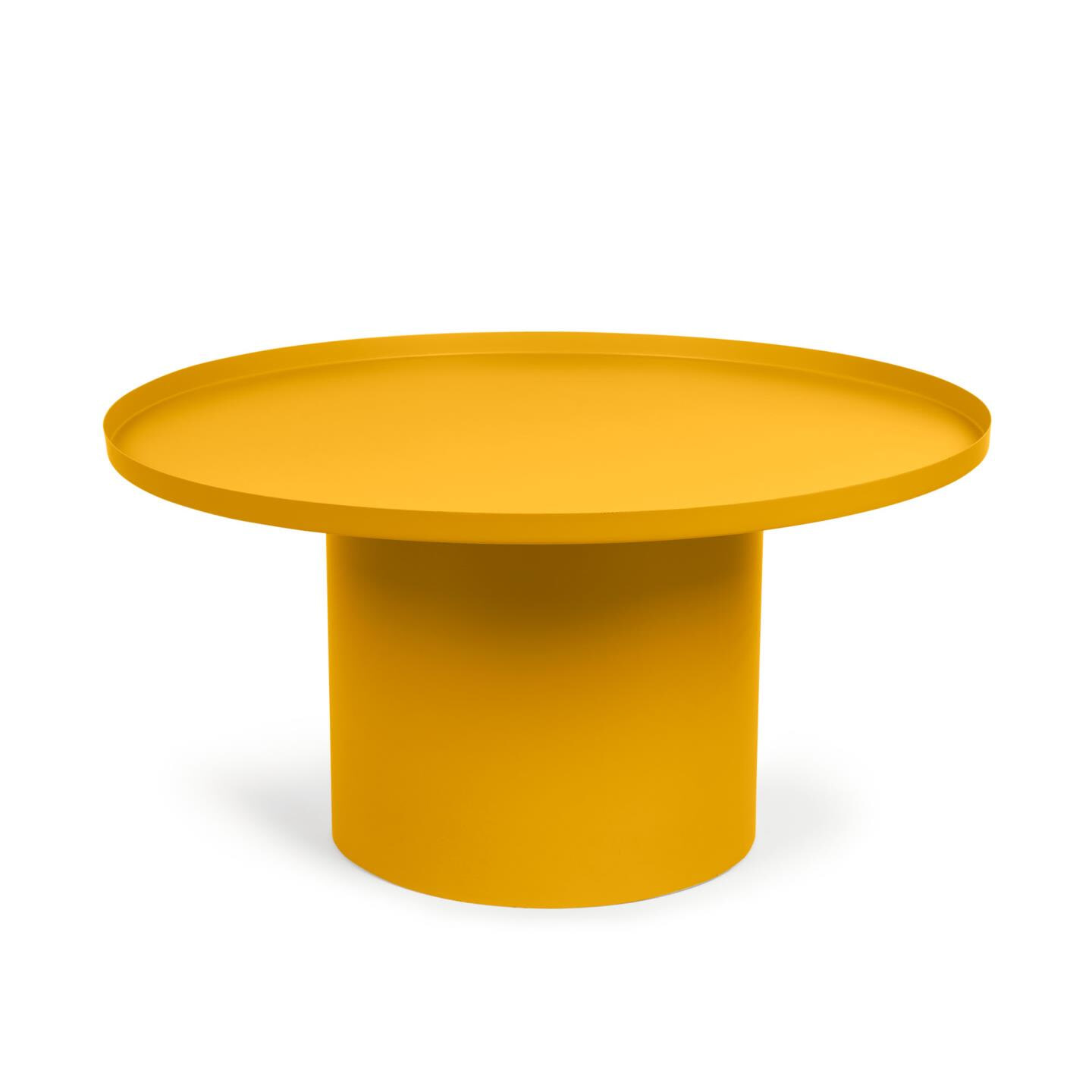 Kave Home Ronde Salontafel Fleksa 72cm - Mosterdgeel