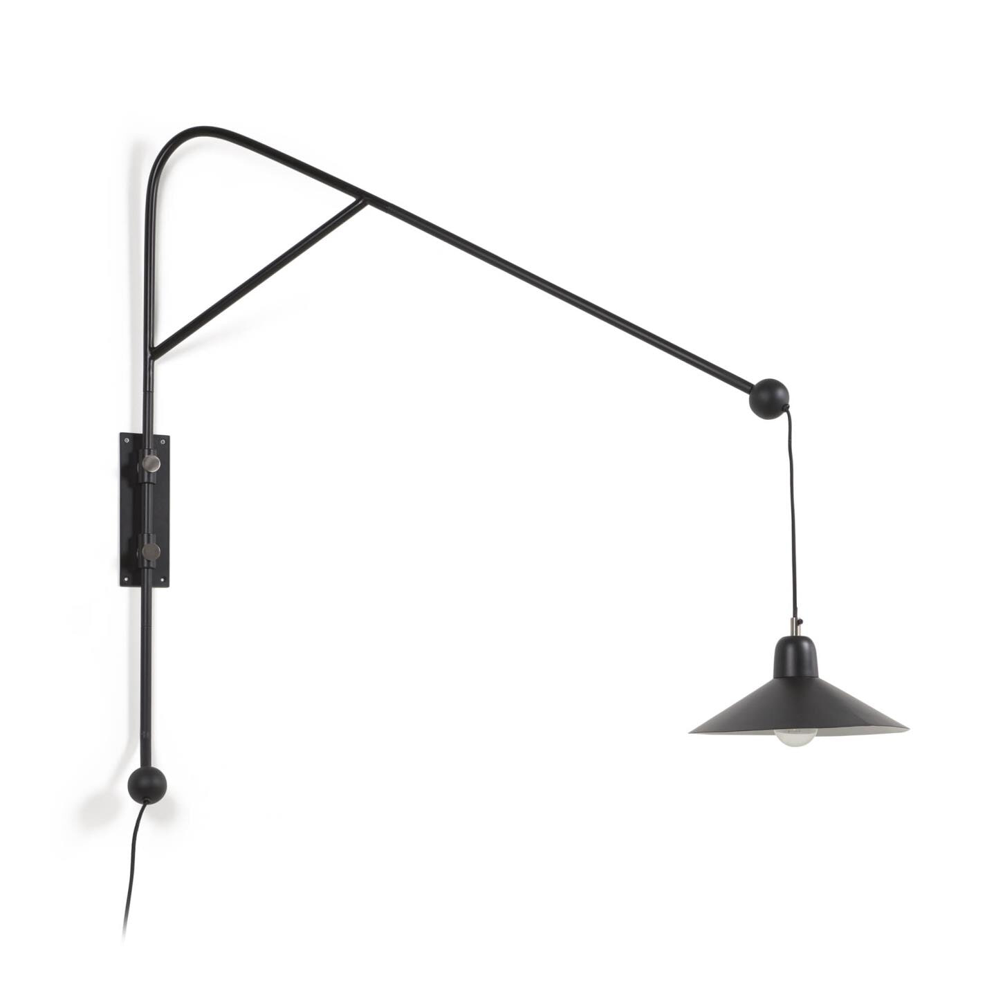 Kave Home Wandlamp Eleazar - Zwart