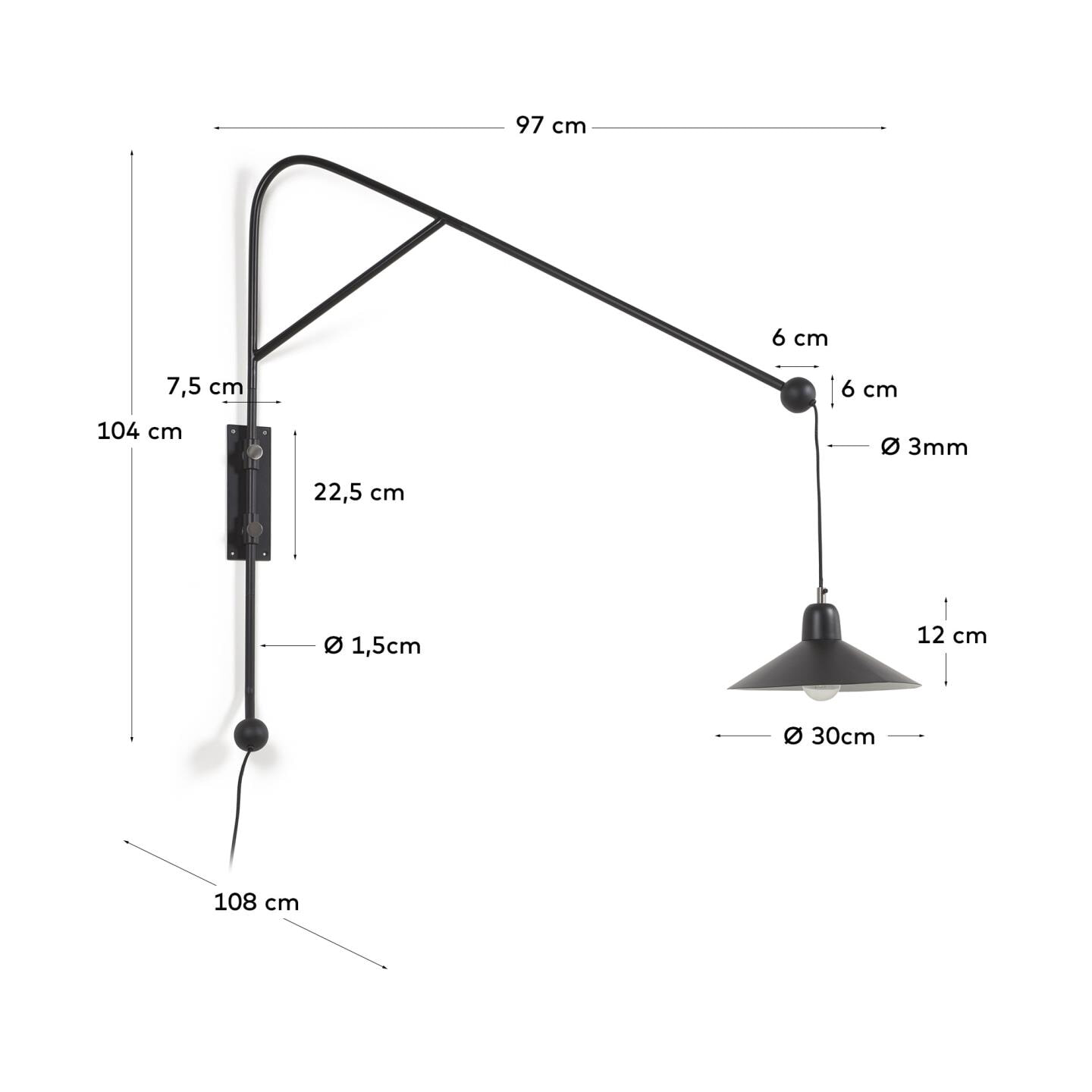 Kave Home Wandlamp 'Eleazar'
