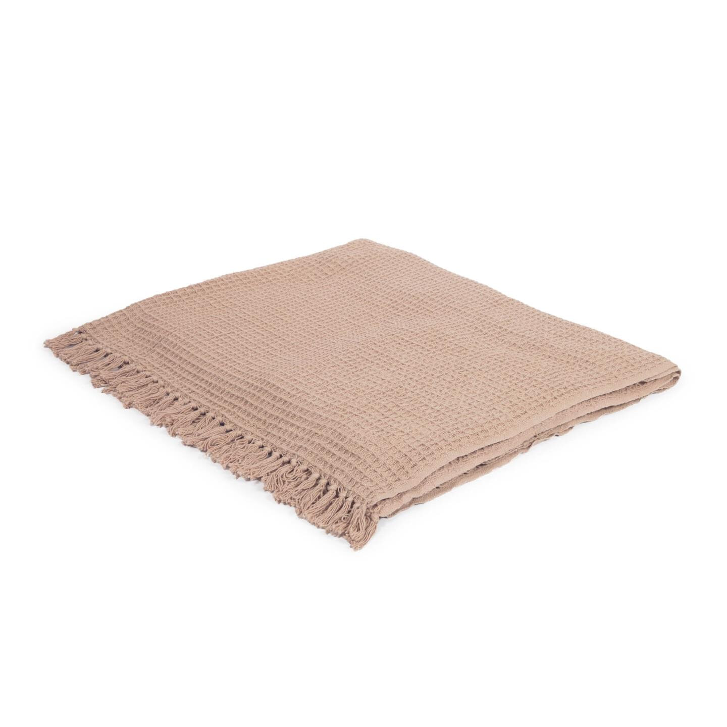Kave Home Plaid 'Shallow' kleur Lichtroze Kave Home Plaid 'Shallow' kleur Lichtroze