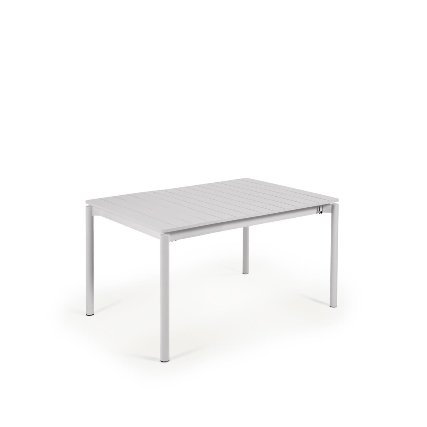 Kave Home Uitschuifbare Tuintafel Zaltana 140 - 200 x 90cm - Lichtgrijs