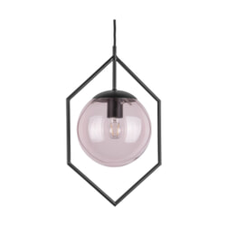 Leitmotiv Hanglamp 'Diamond Framed' kleur Roze