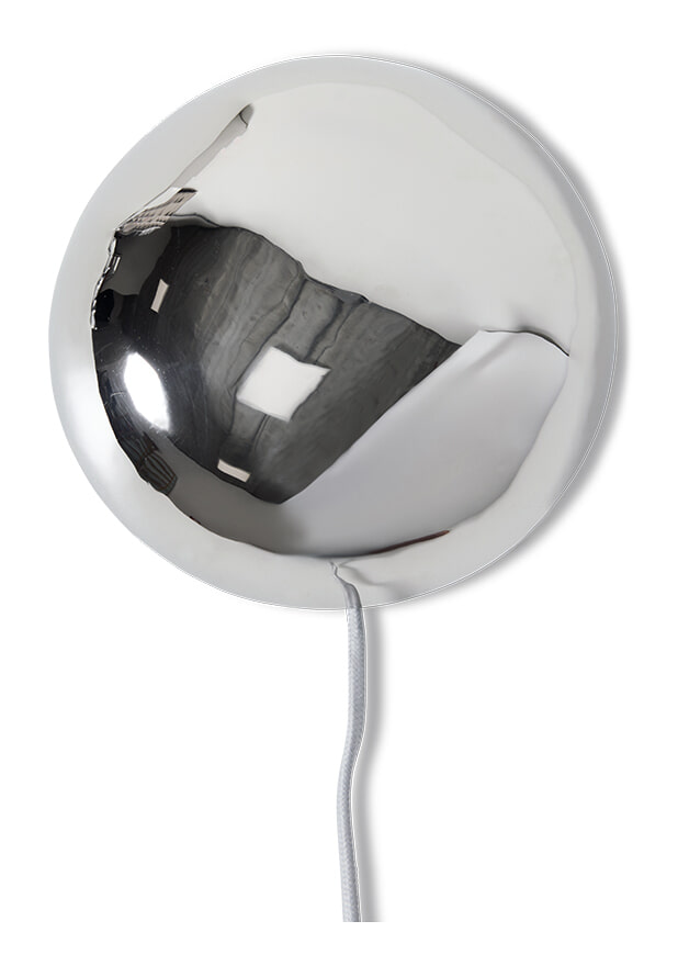 HKliving Wandlamp Orb 19cm - Chroom