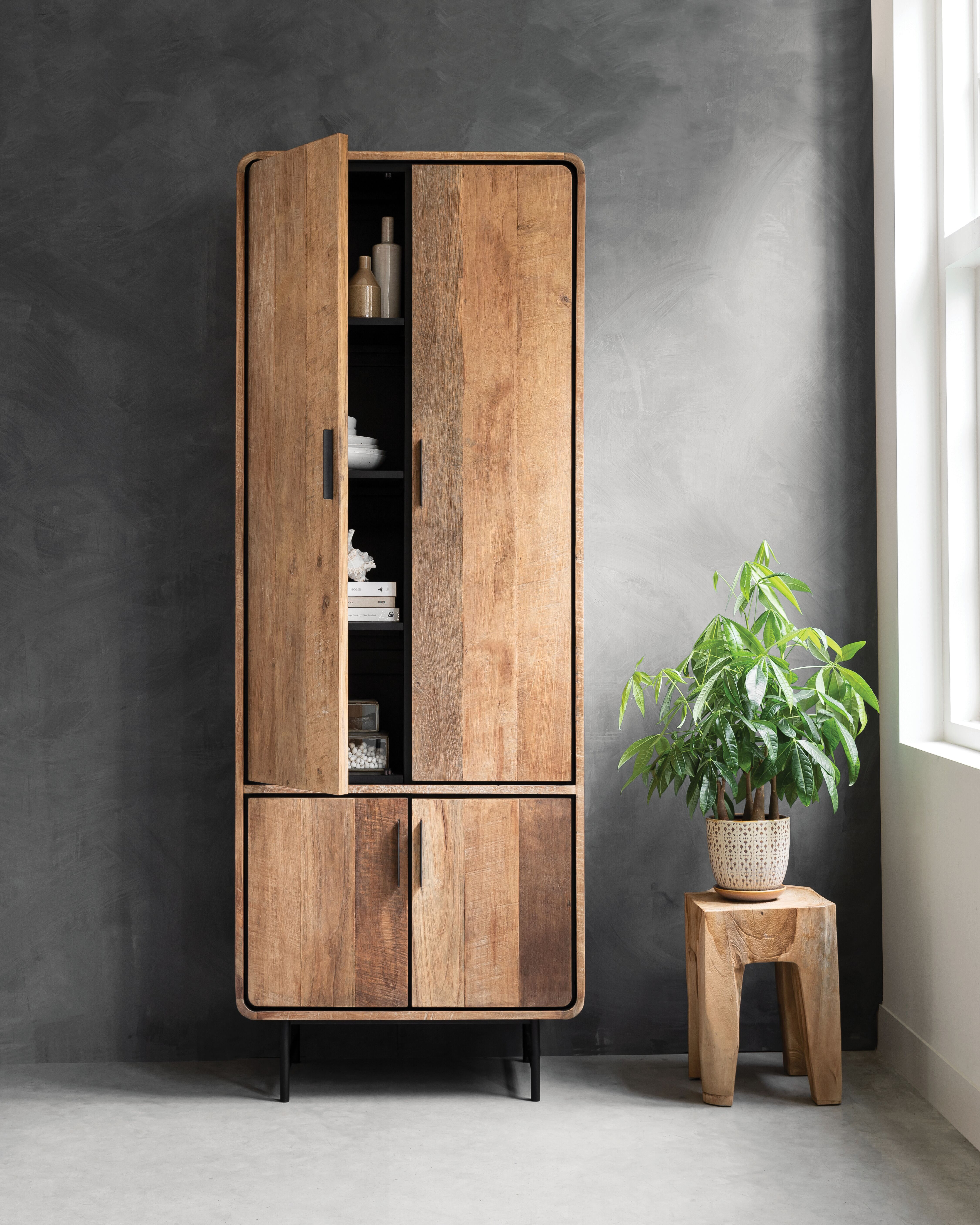 DTP Home Opbergkast 'Evo' Teakhout, 220 x 80cm