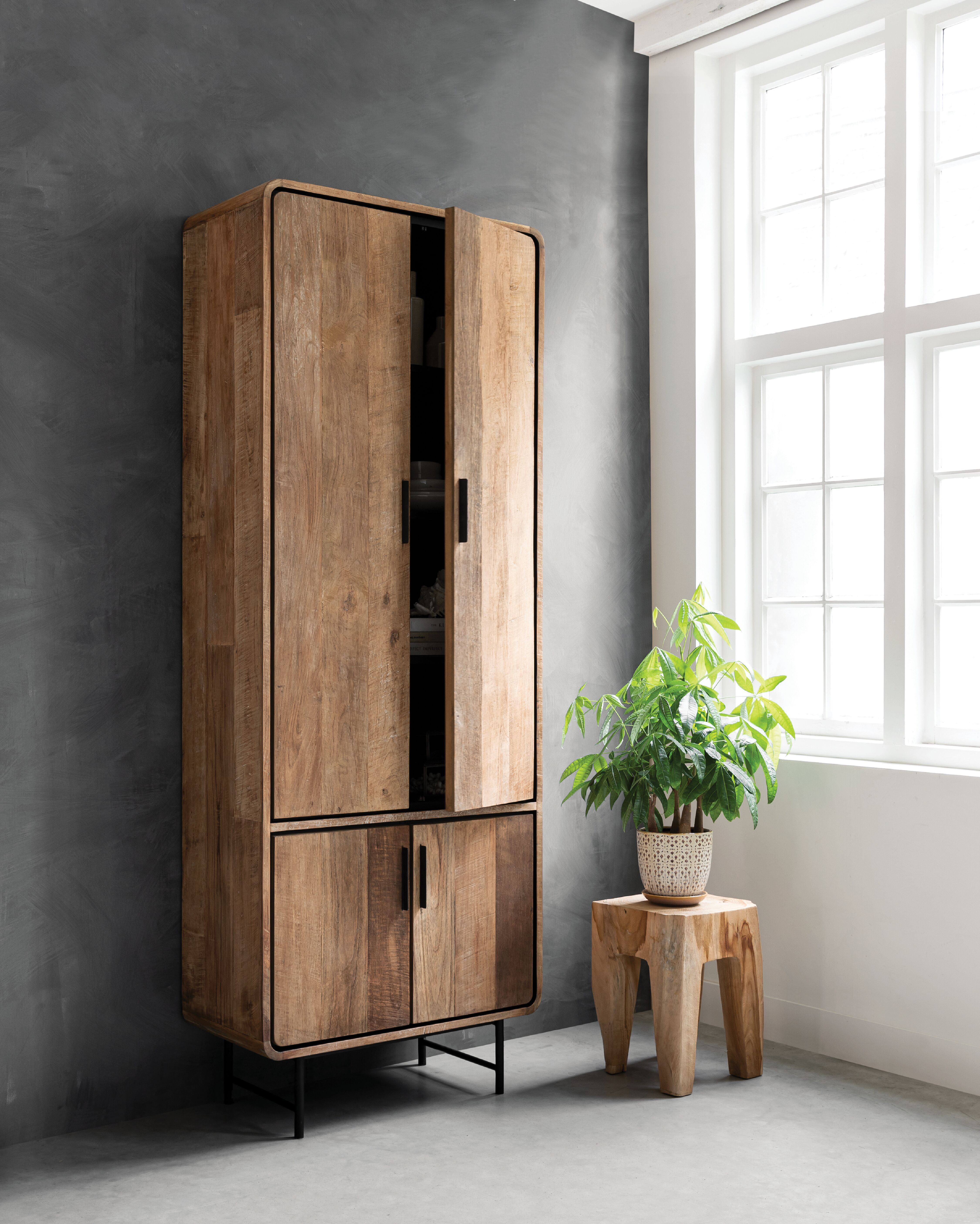 DTP Home Opbergkast 'Evo' Teakhout, 220 x 80cm