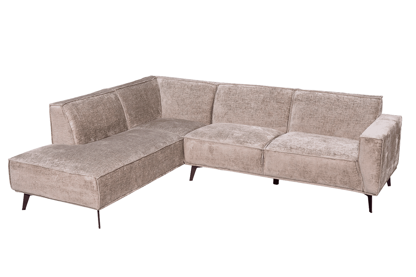 Tower Living 2,5-zits Hoekbank 'Leeds' Links, 268cm, kleur Taupe