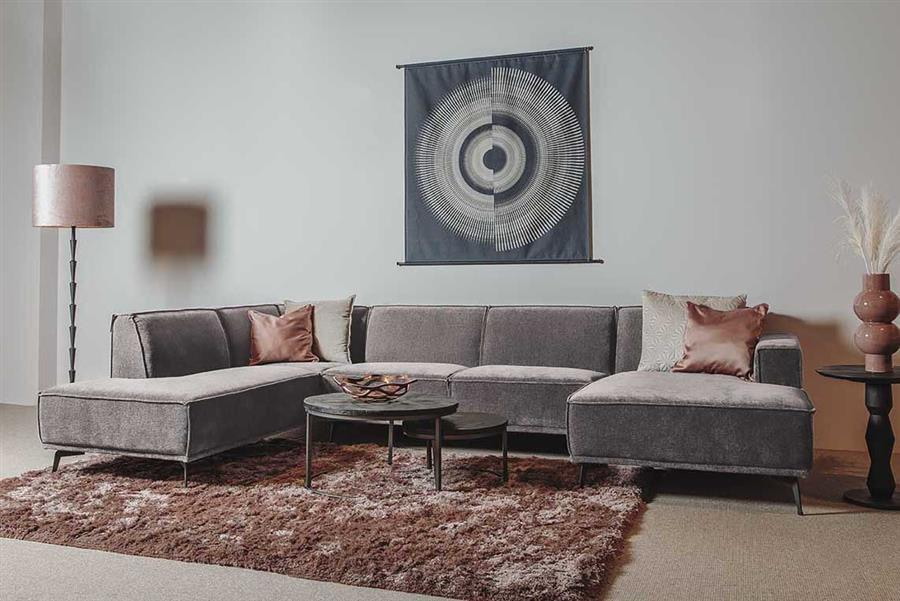 Tower Living 2,5-zits Hoekbank 'Leeds' Lounge rechts, kleur Moss Grey