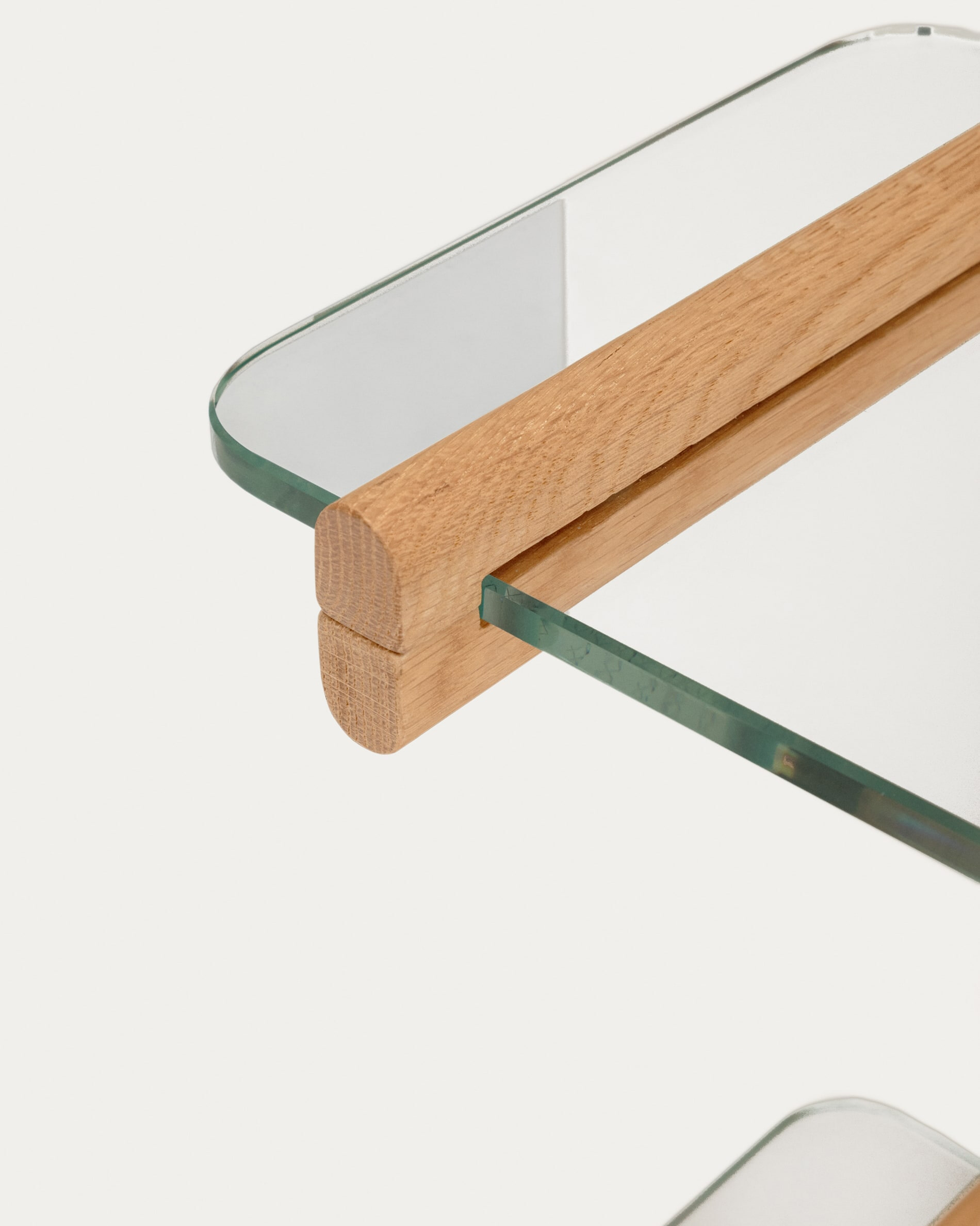 Kave Home Wandrek 'Sitra' Eikenhout en glas, 202 x 90cm