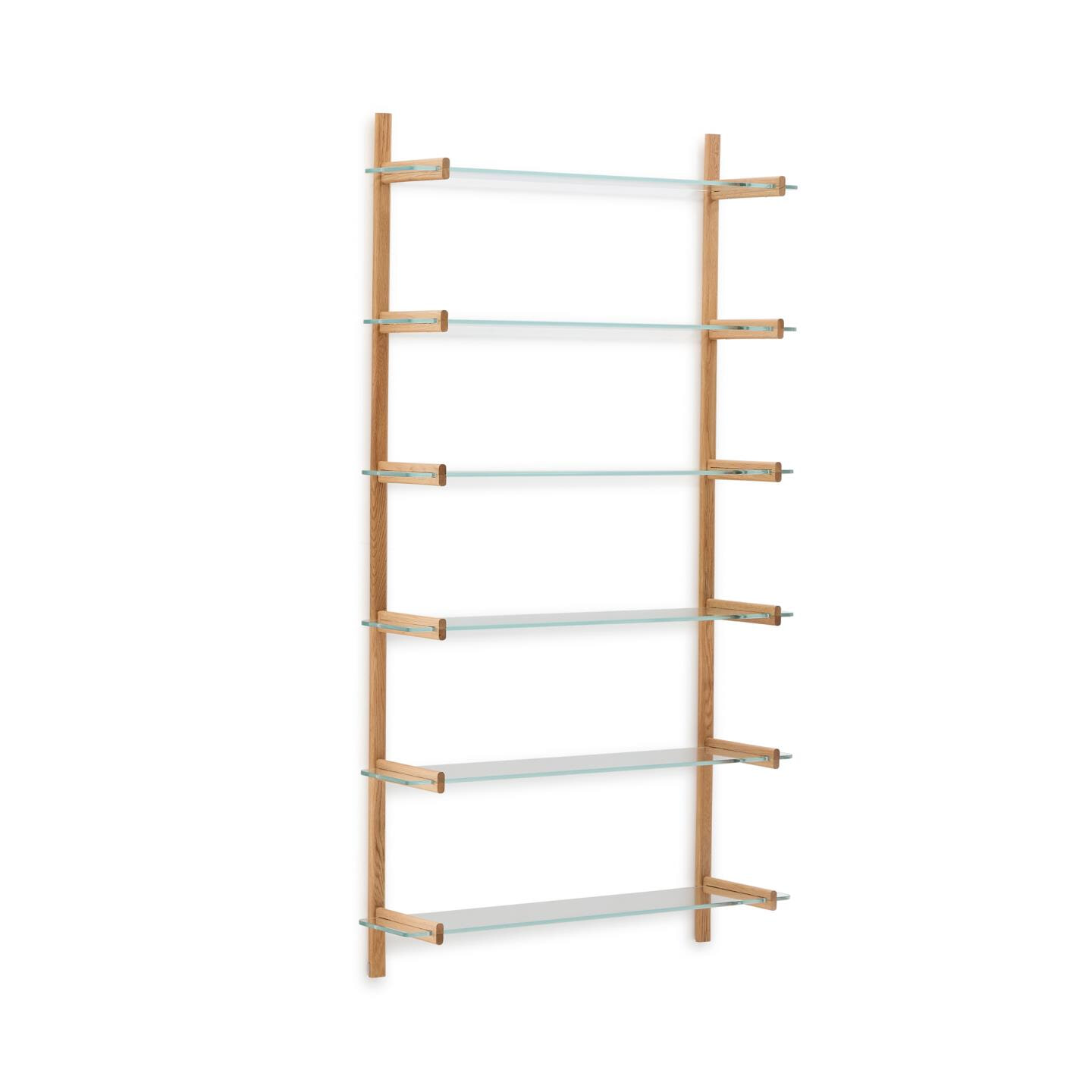 Kave Home Wandrek Sitra Eikenhout en glas, 202 x 110cm - Naturel