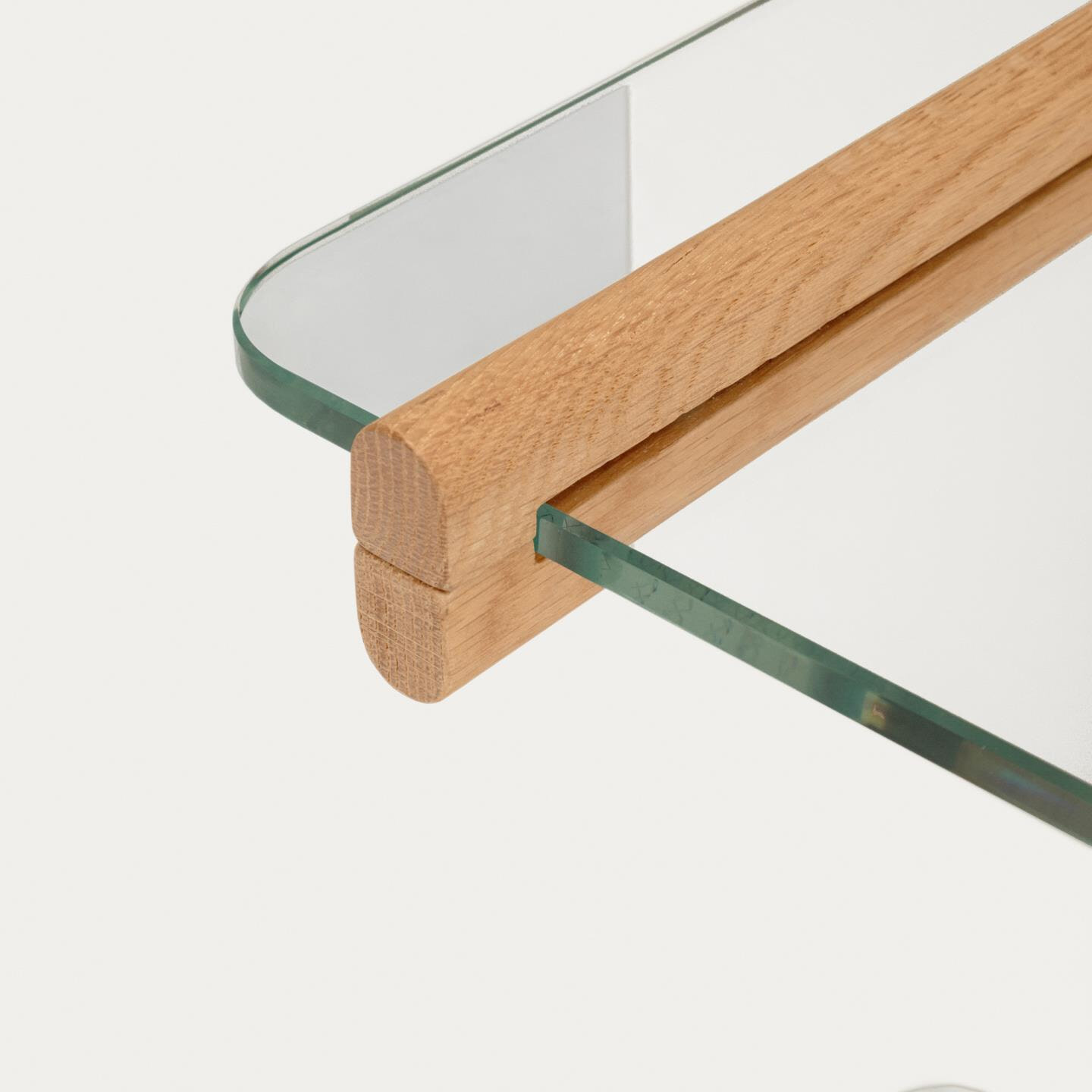 Kave Home Wandrek 'Sitra' Eikenhout en glas, 202 x 110cm