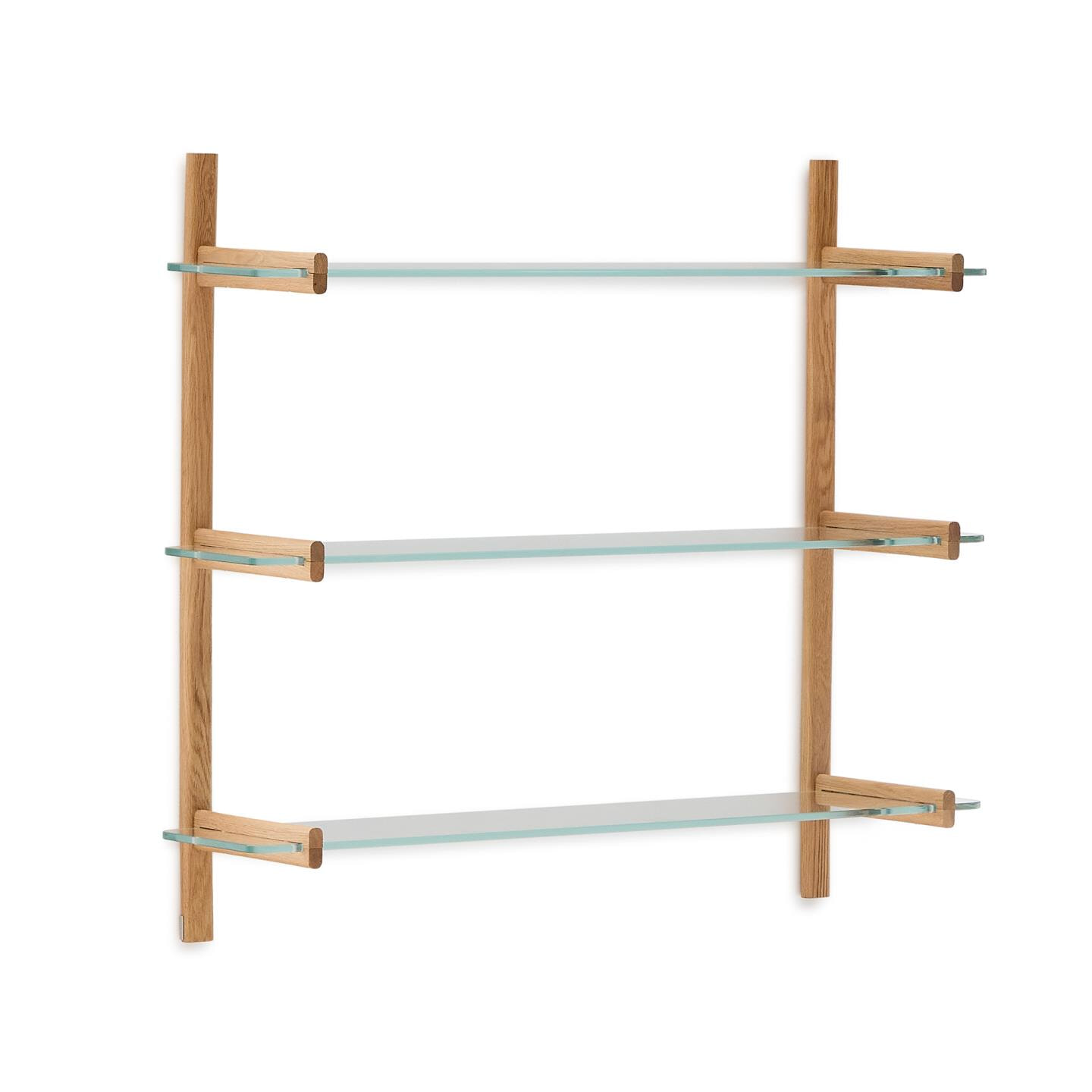 Kave Home Wandrek Sitra Eikenhout en glas, 98 x 110cm - Naturel