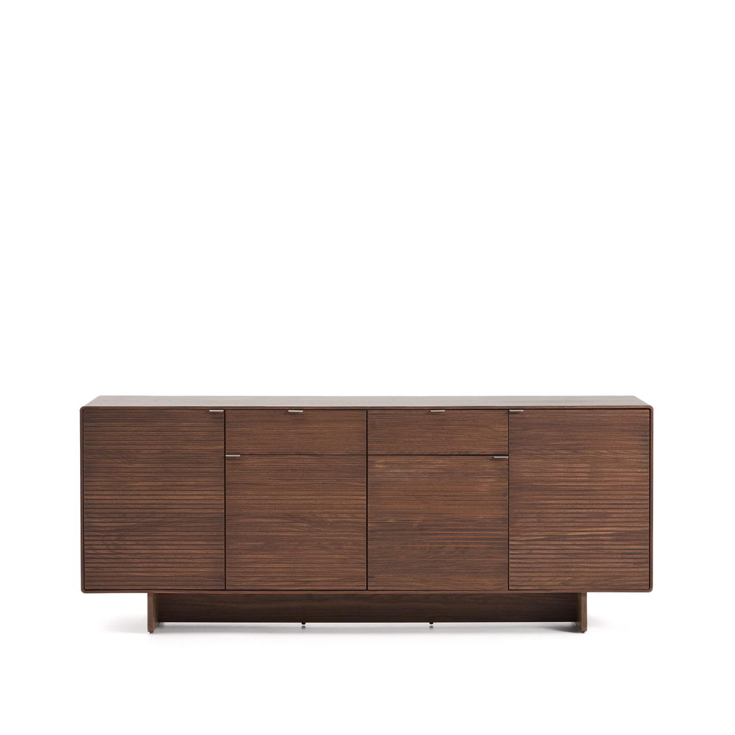 Kave Home Dressoir Norlen Walnootfineer, 195cm - Bruin